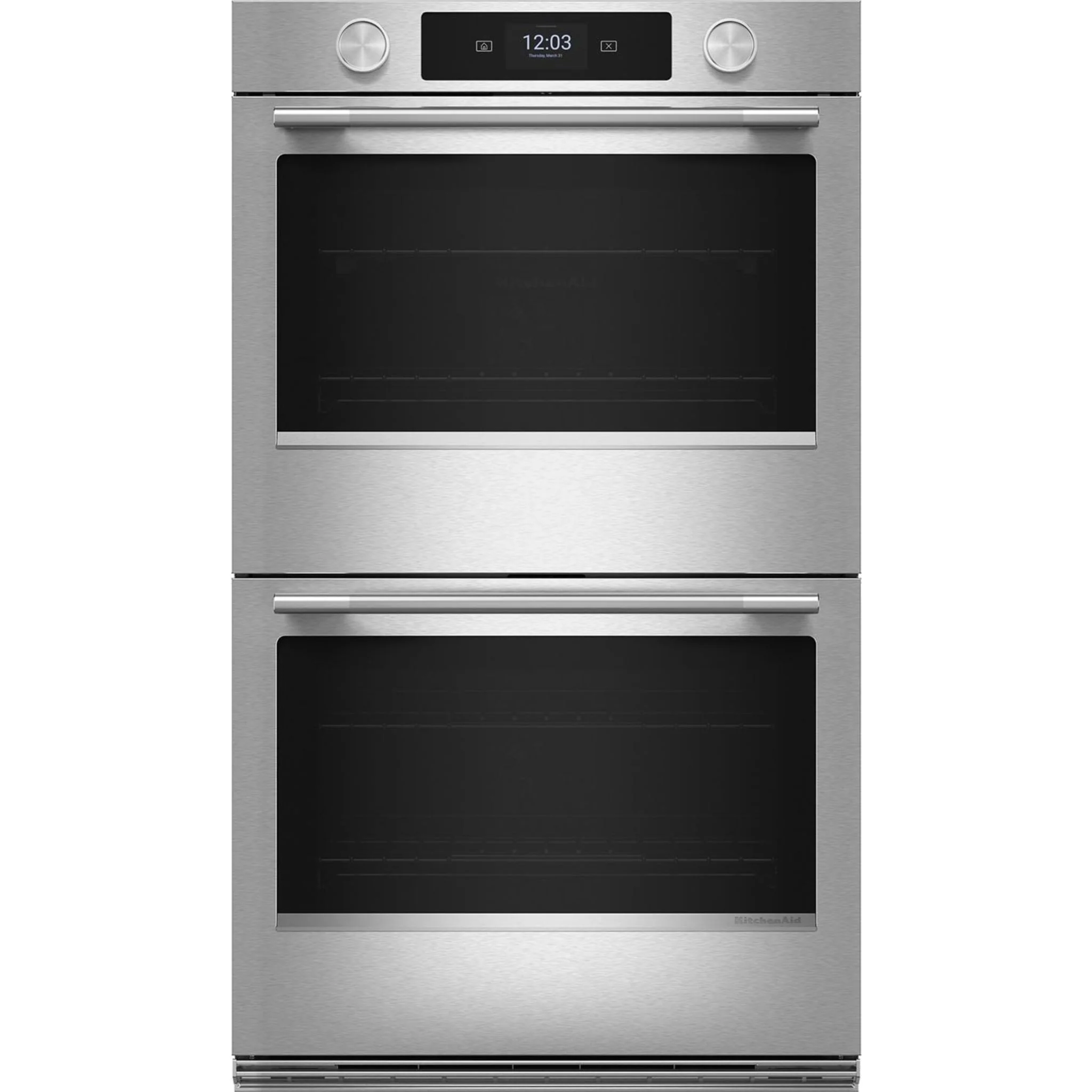 KitchenAid 27-inch Smart Electric Double Wall Oven with Assisted Cooking Modes - PrintShieldFinish - PrintShield Stainless (KOED727SPS)