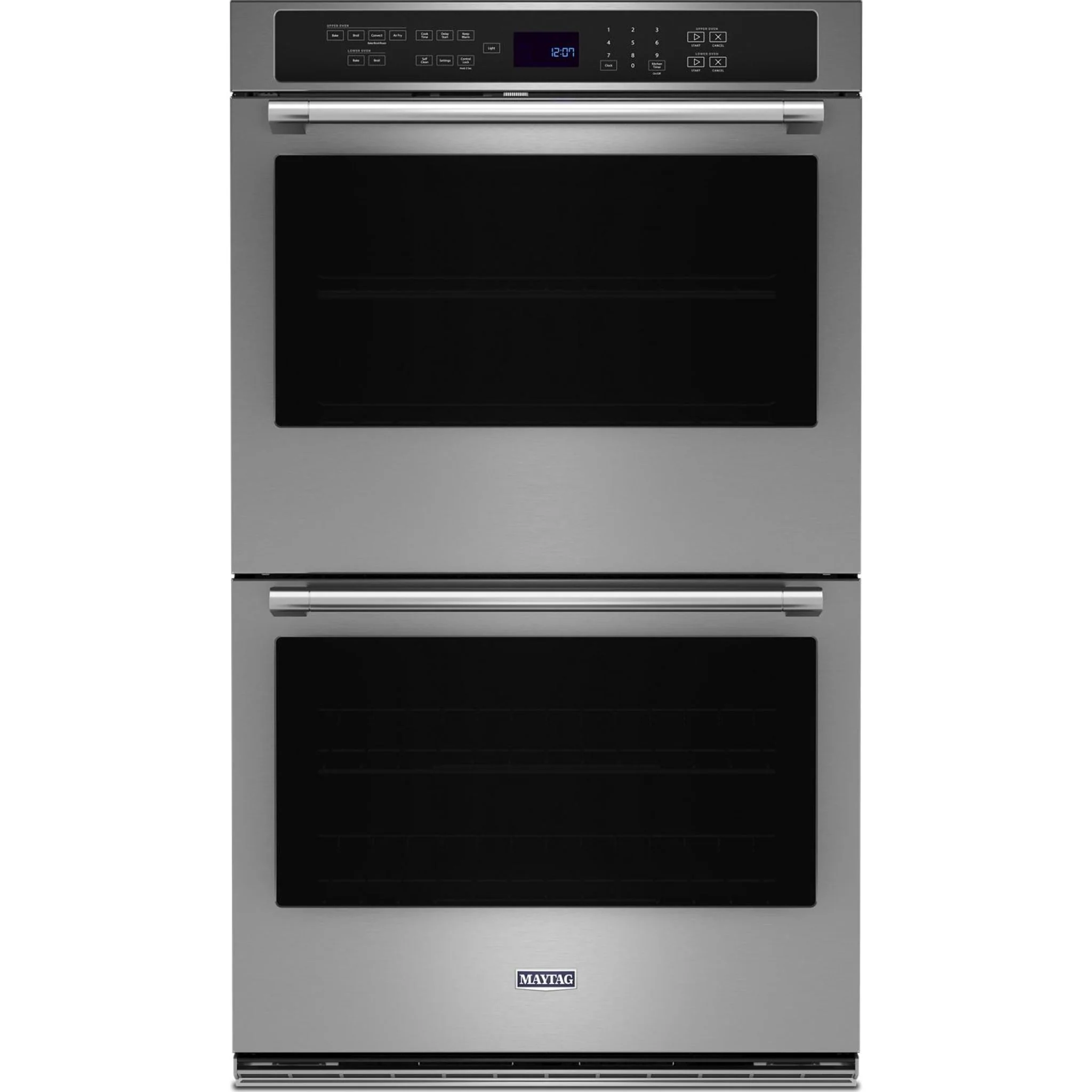 Maytag 27-inch Double Wall Oven with Air Fry and Basket - 8.6 cu. ft. -Fingerprint Resistant Stainless Steel (MOED6027LZ)
