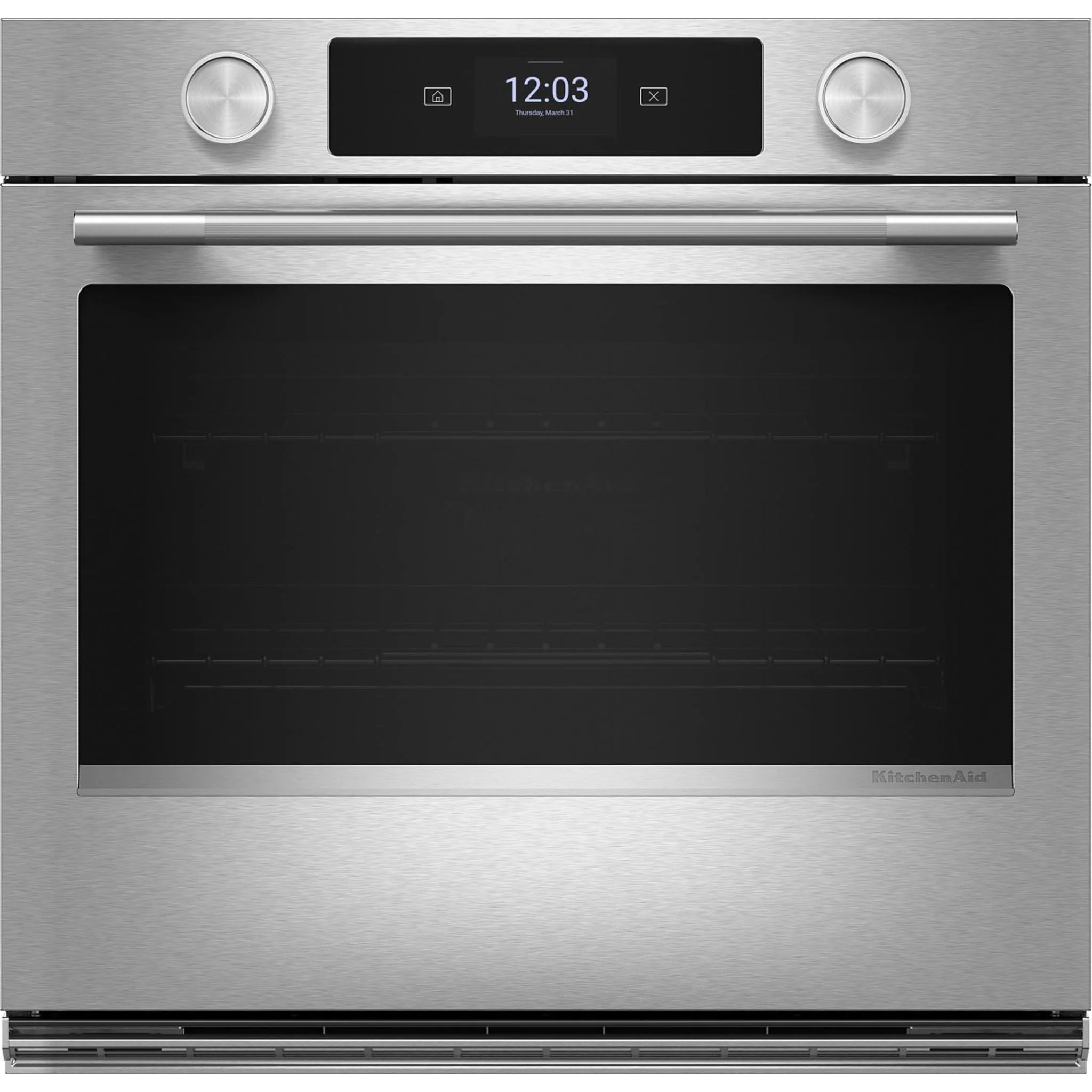 KitchenAid 27-inch Smart Electric Single Wall Oven with Assisted Cooking Modes - PrintShieldFinish - PrintShield Stainless (KOES727SPS)