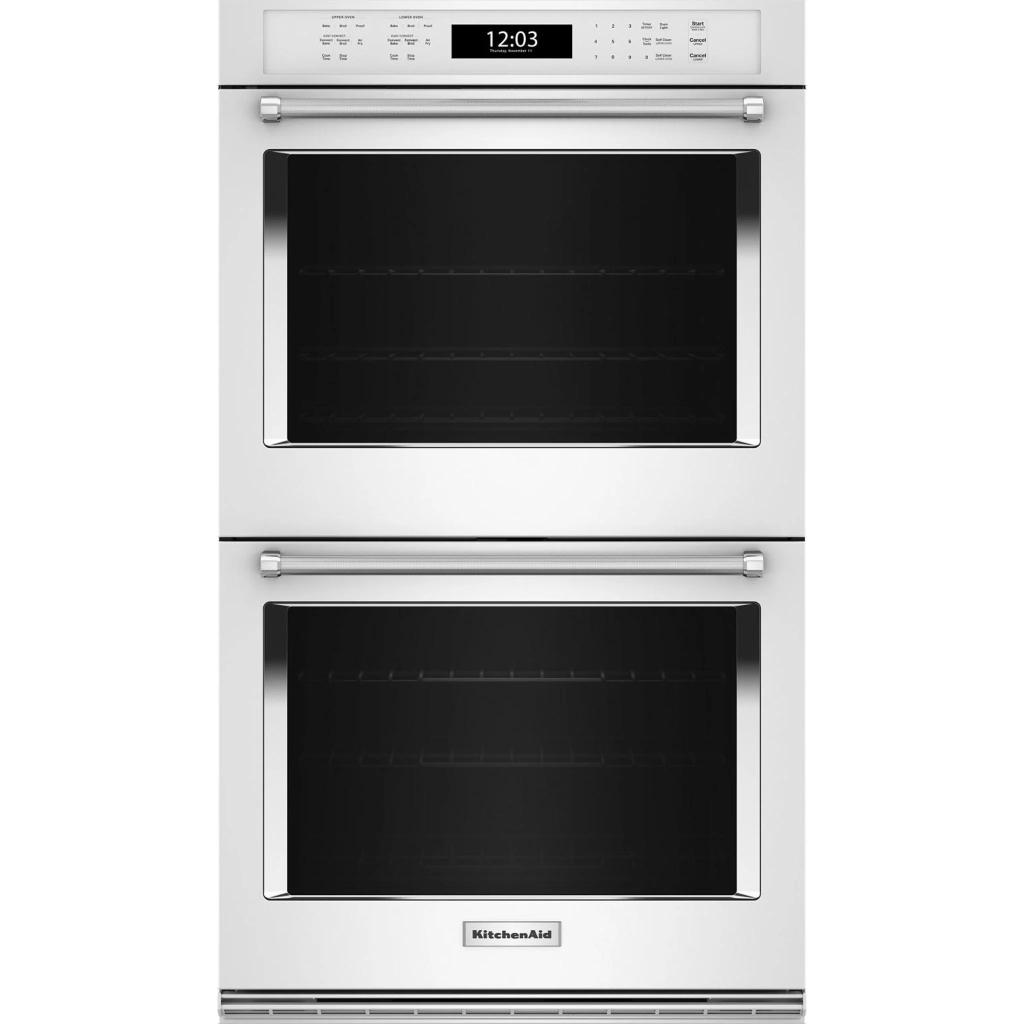 KitchenAid 30" Double Wall Oven with Air Fry Mode - White (KOED530PWH)