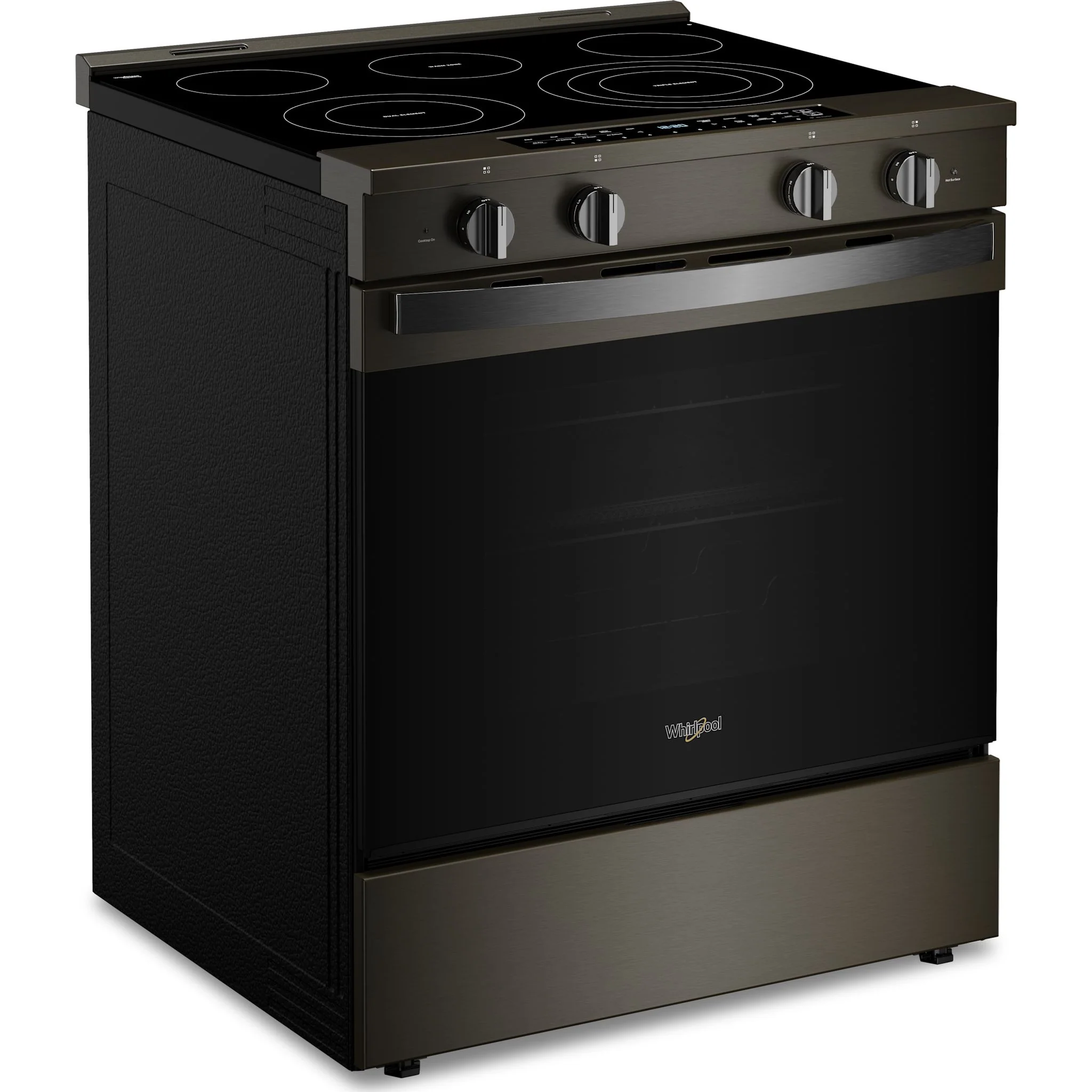 Whirlpool 30-Inch Smart Slide-In Electric Range with Air Fry, WipeClean Coating, Steam/Self Clean & High Speed Preheat - Black Stainless (YWSES7530RV) - Image 2