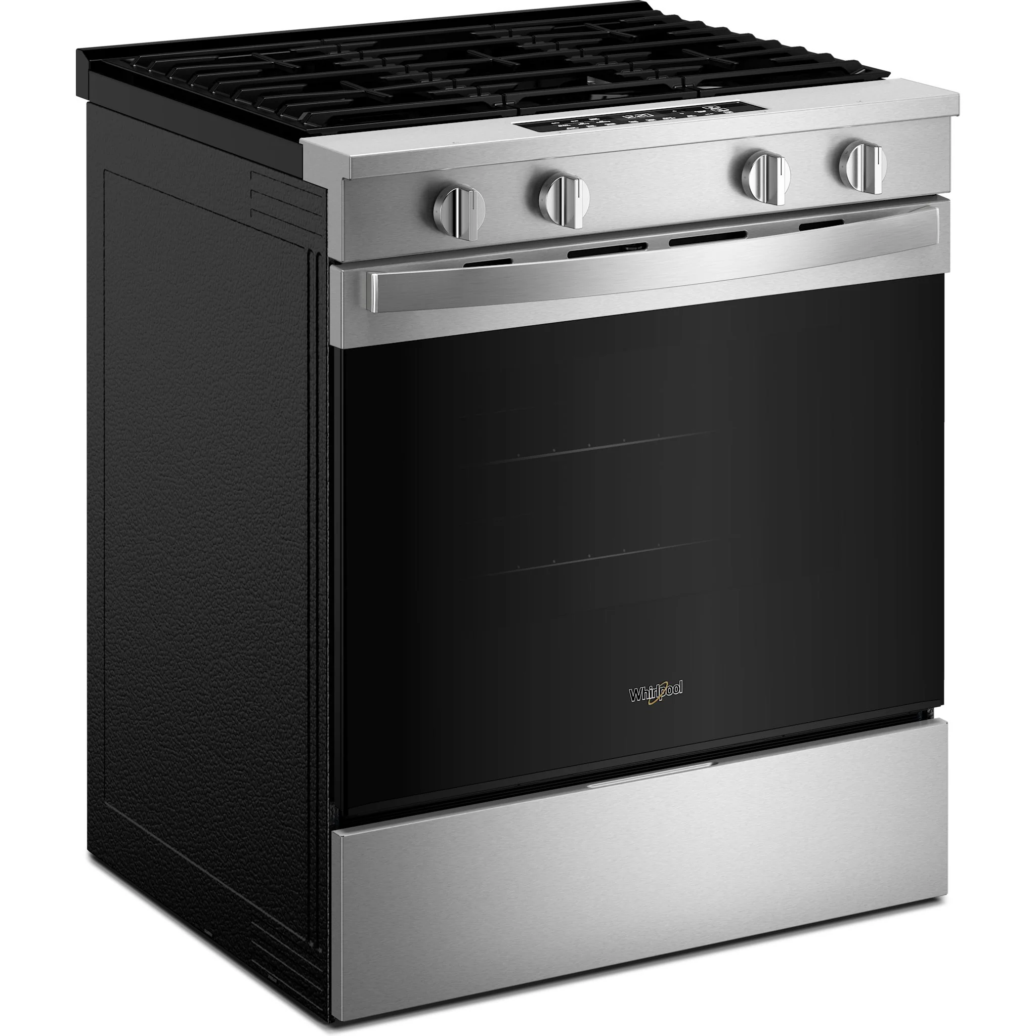 Whirlpool 30-inch Gas Smart Range with Air Cooking Technology and Steam Clean - Fingerprint Resistant Stainless Steel (WSGS4530TZ) - Image 3