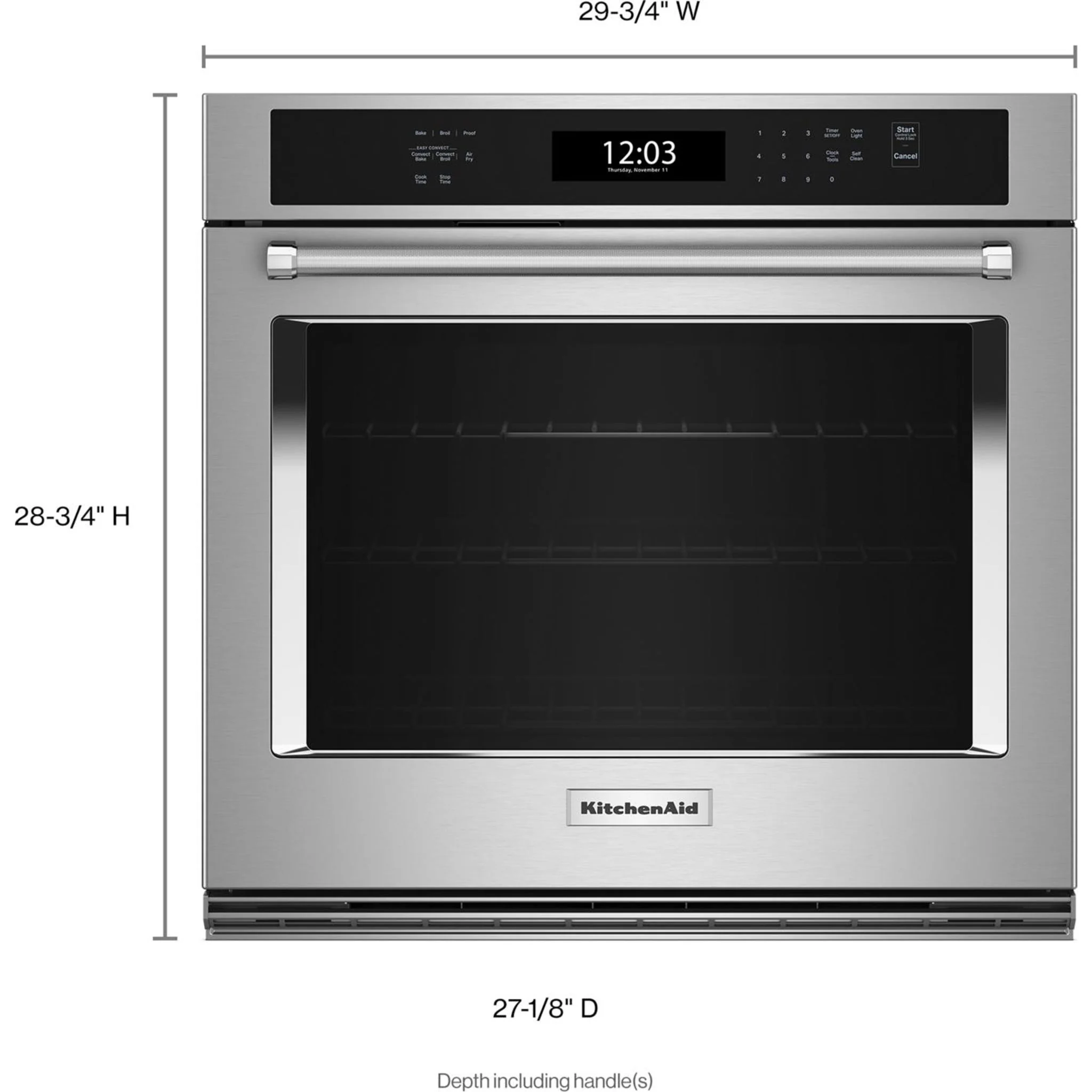 KitchenAid 30" Single Wall Oven with Air Fry Mode - Stainless Steel (KOES530PSS) - Image 5