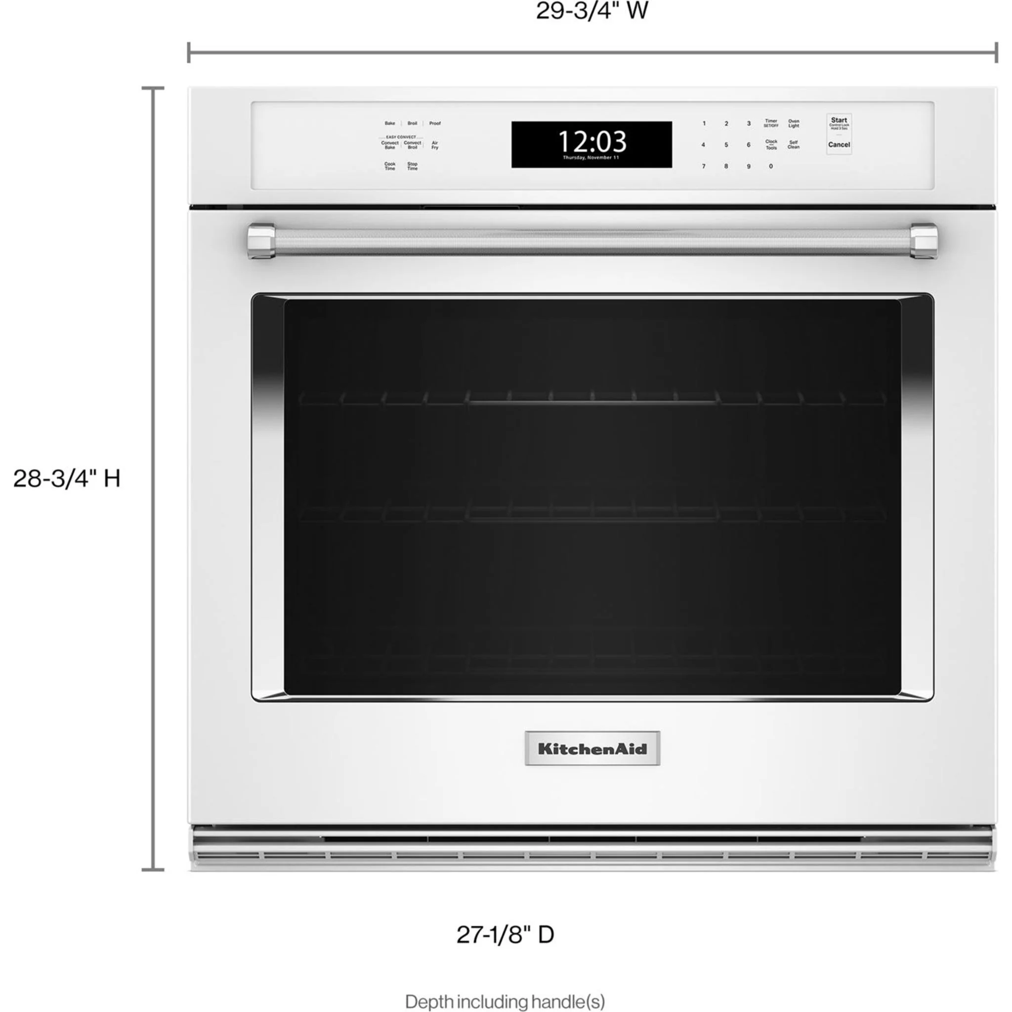 KitchenAid 30" Single Wall Oven with Air Fry Mode - White (KOES530PWH) - Image 5