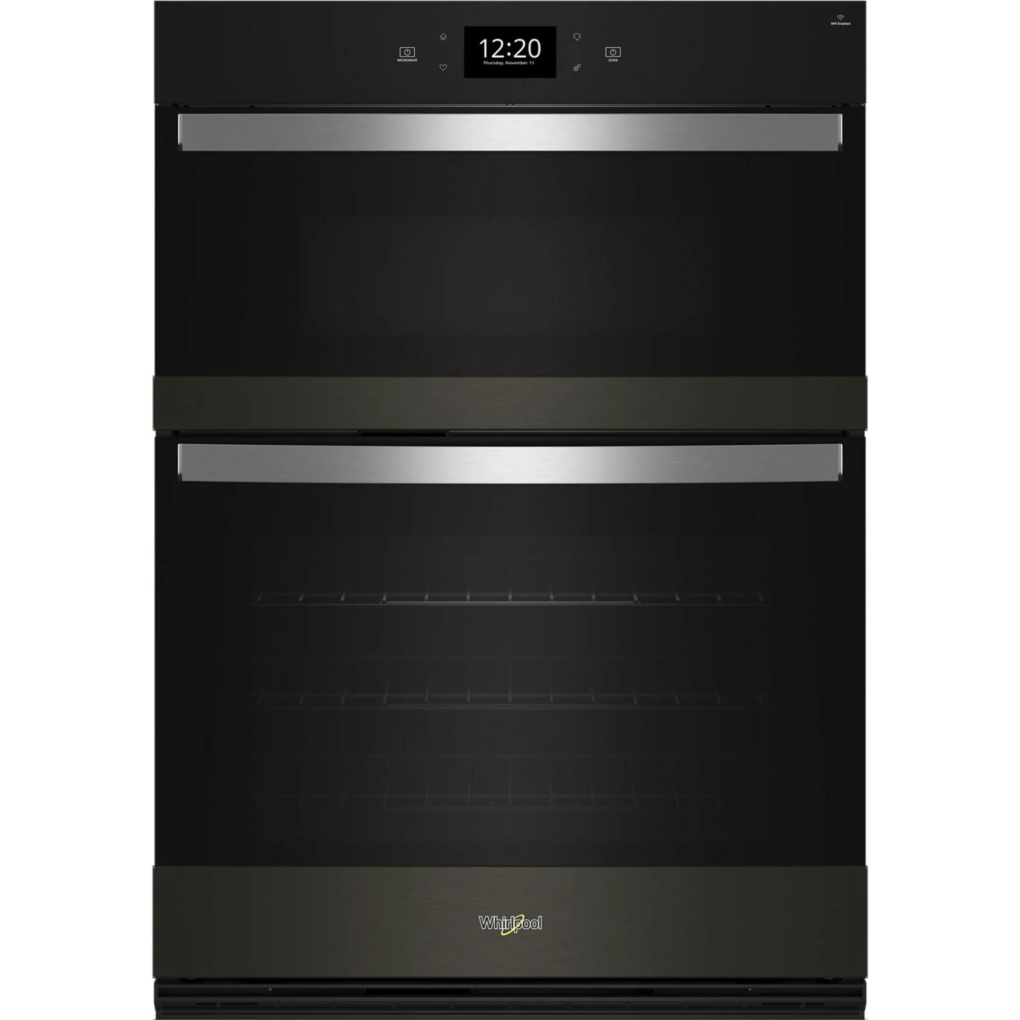 Whirlpool 6.4 Cu. Ft. Wall Oven Microwave Combo with Air Fry -Black Stainless (WOEC7030PV)