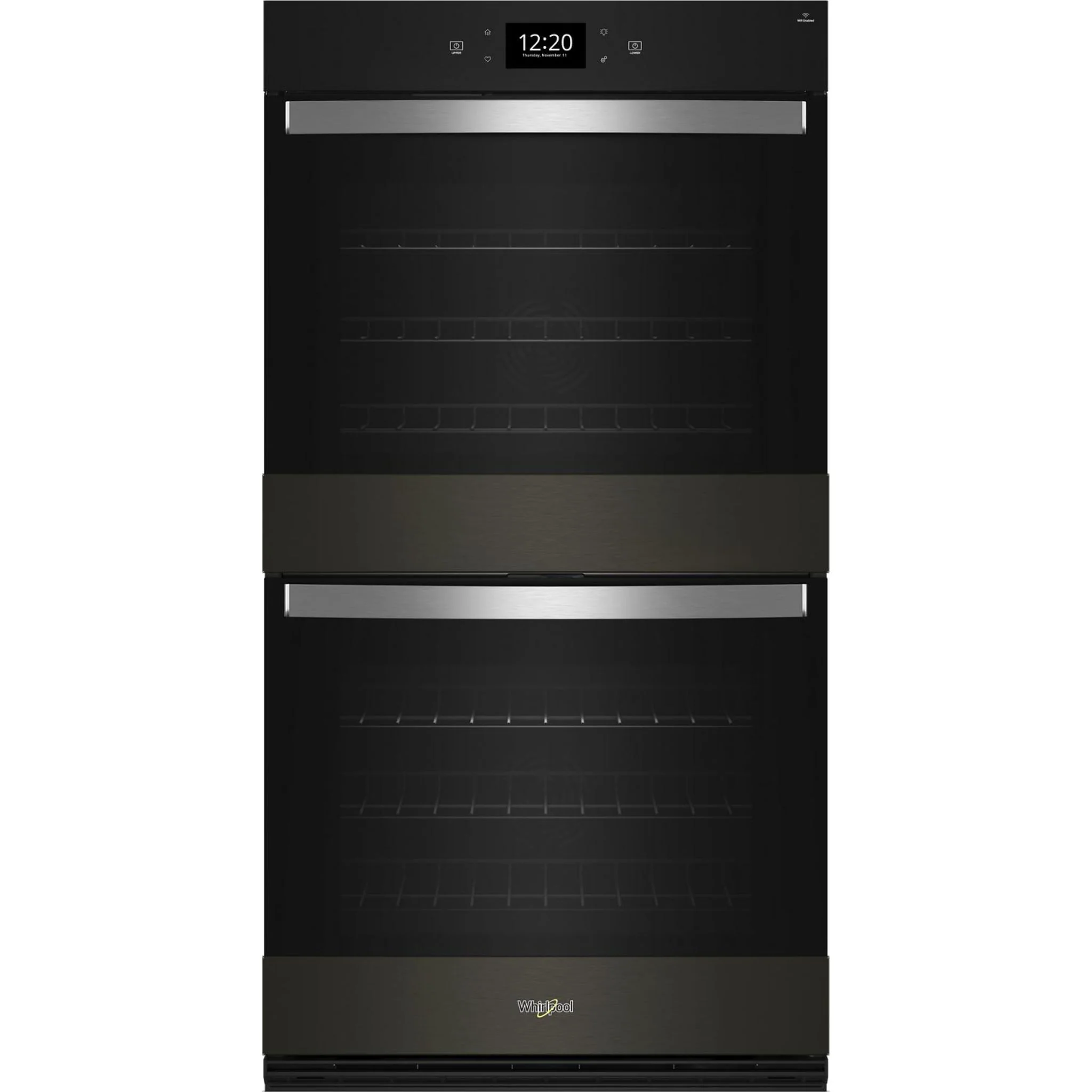 Whirlpool 10.0 Cu. Ft. Double Smart Wall Oven with Air Fry -Black Stainless (WOED7030PV)