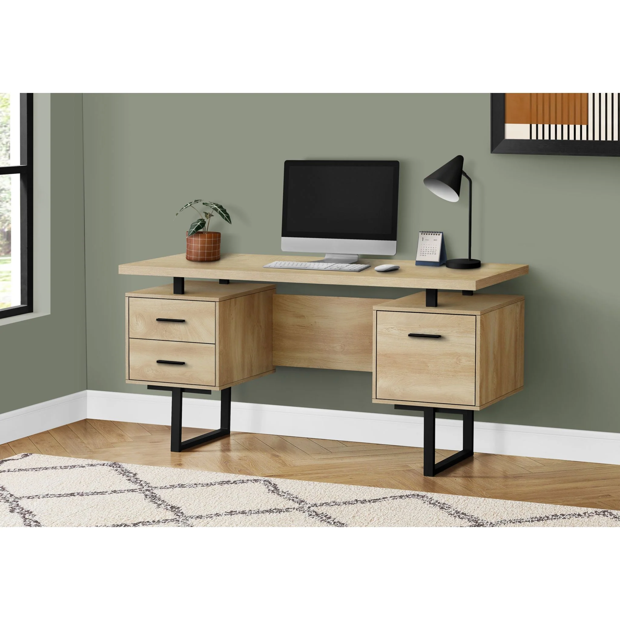 60" Desk - Natural - Image 2