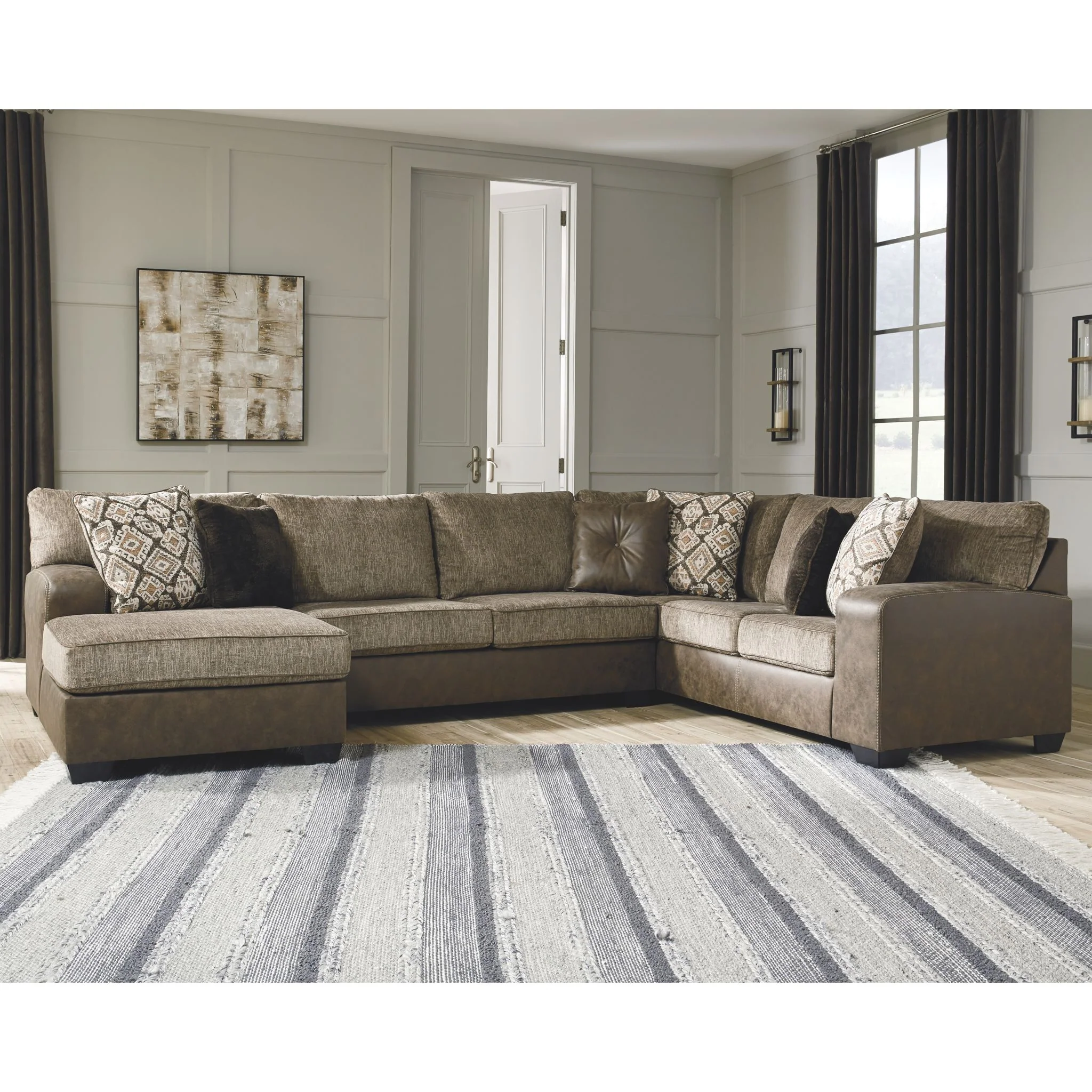 Abalone 3 Piece Sectional with Chaise - Image 3