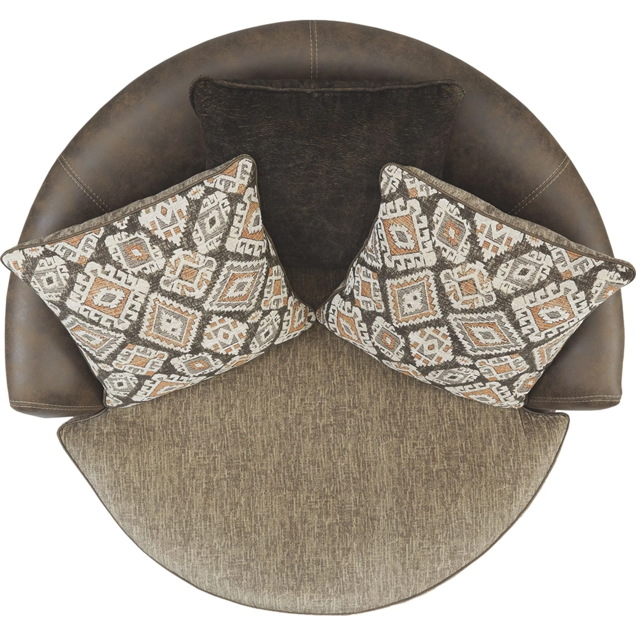 Abalone Swivel Chair - Chocolate - Image 6