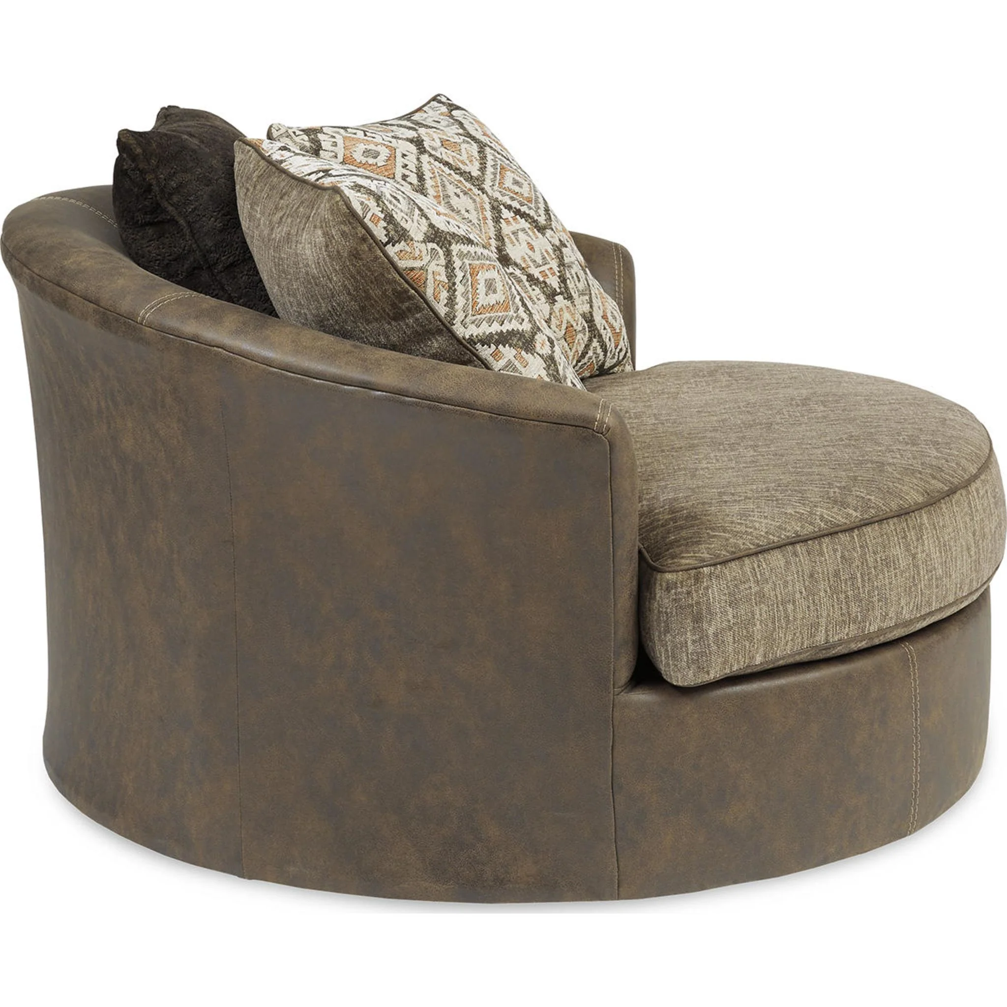 Abalone Swivel Chair - Chocolate - Image 9