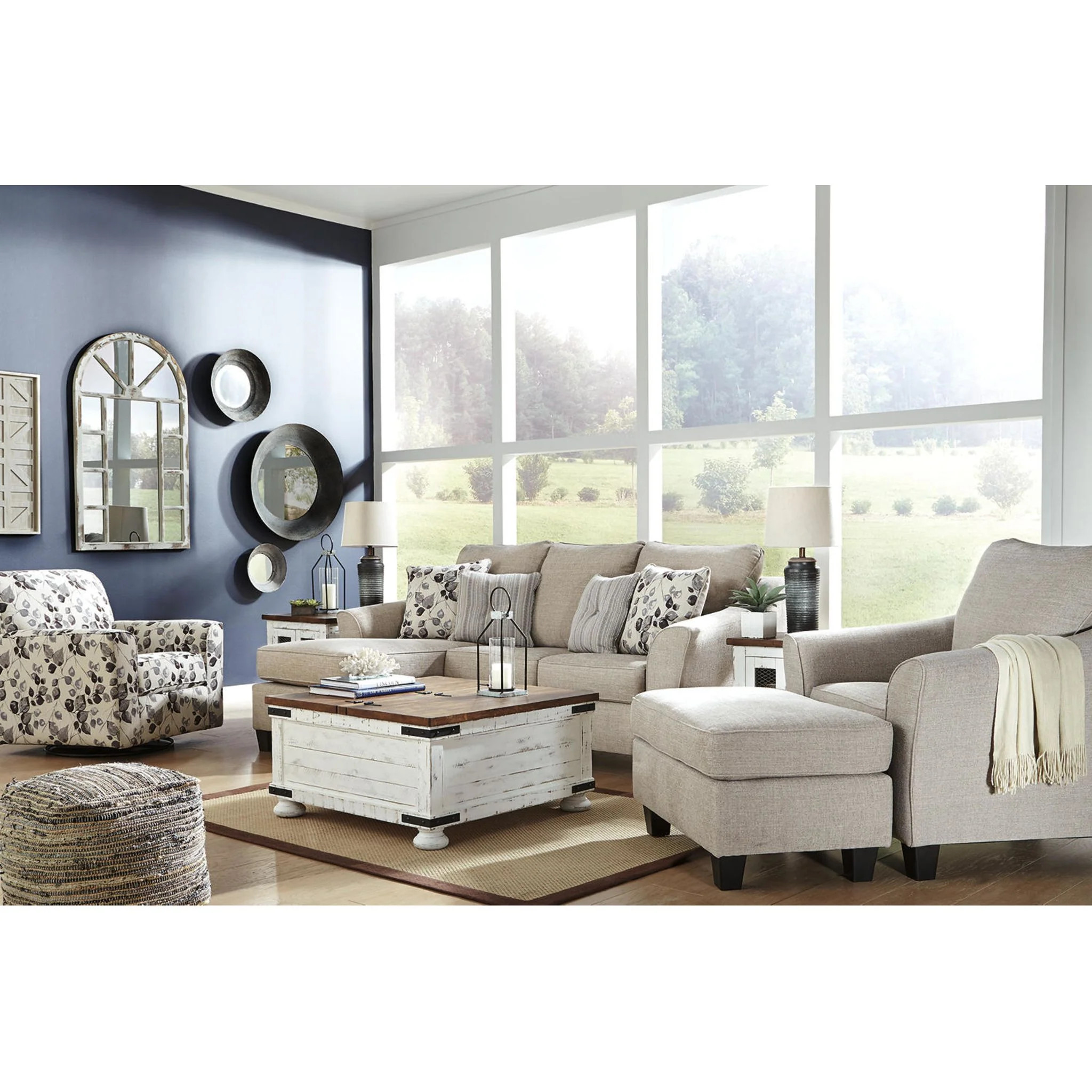 Abney Swivel Chair - Platinum - Image 6