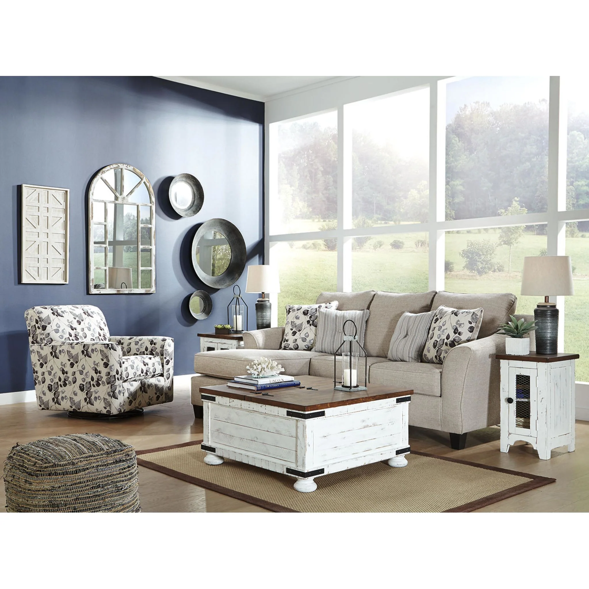 Abney Swivel Chair - Platinum - Image 8