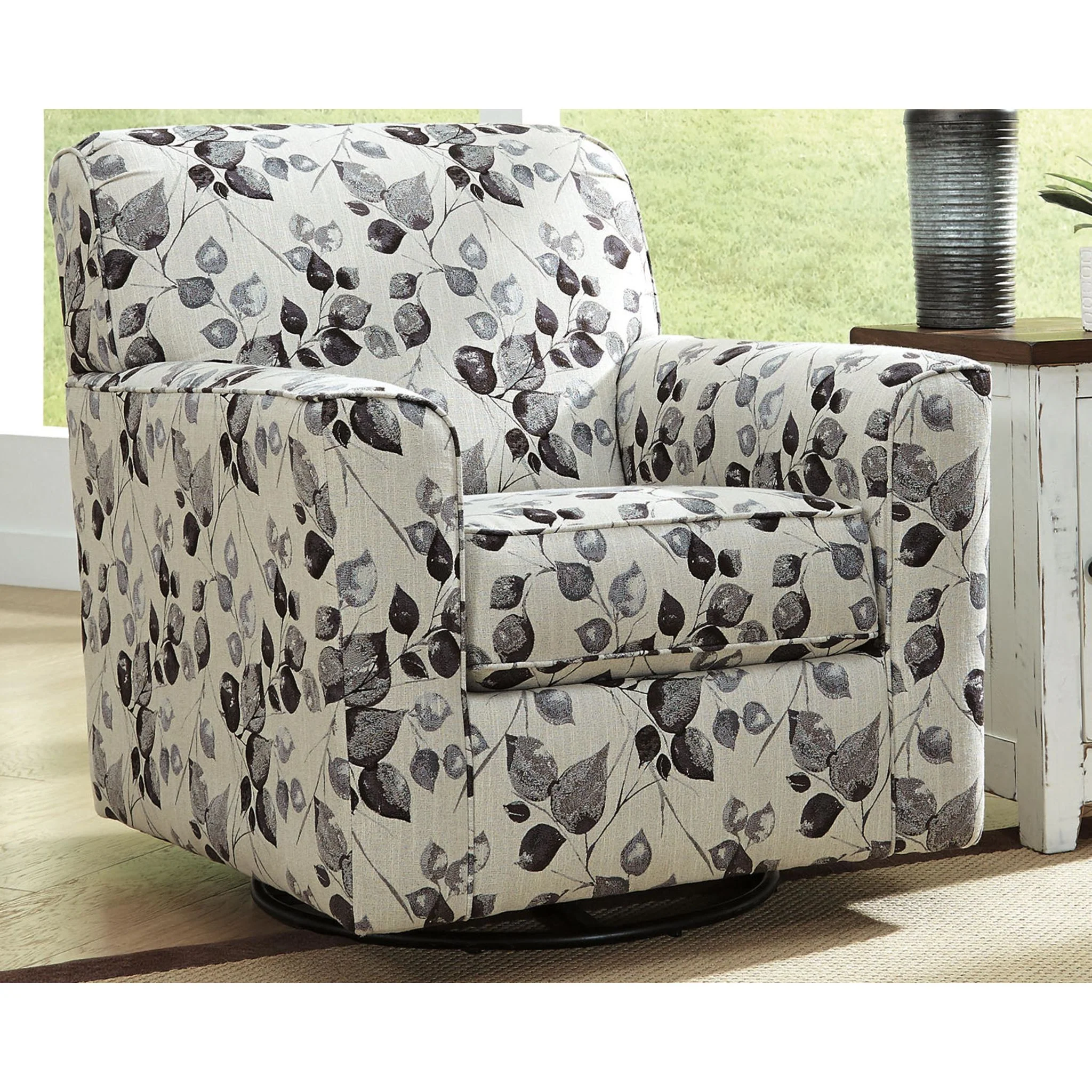 Abney Swivel Chair - Platinum - Image 9
