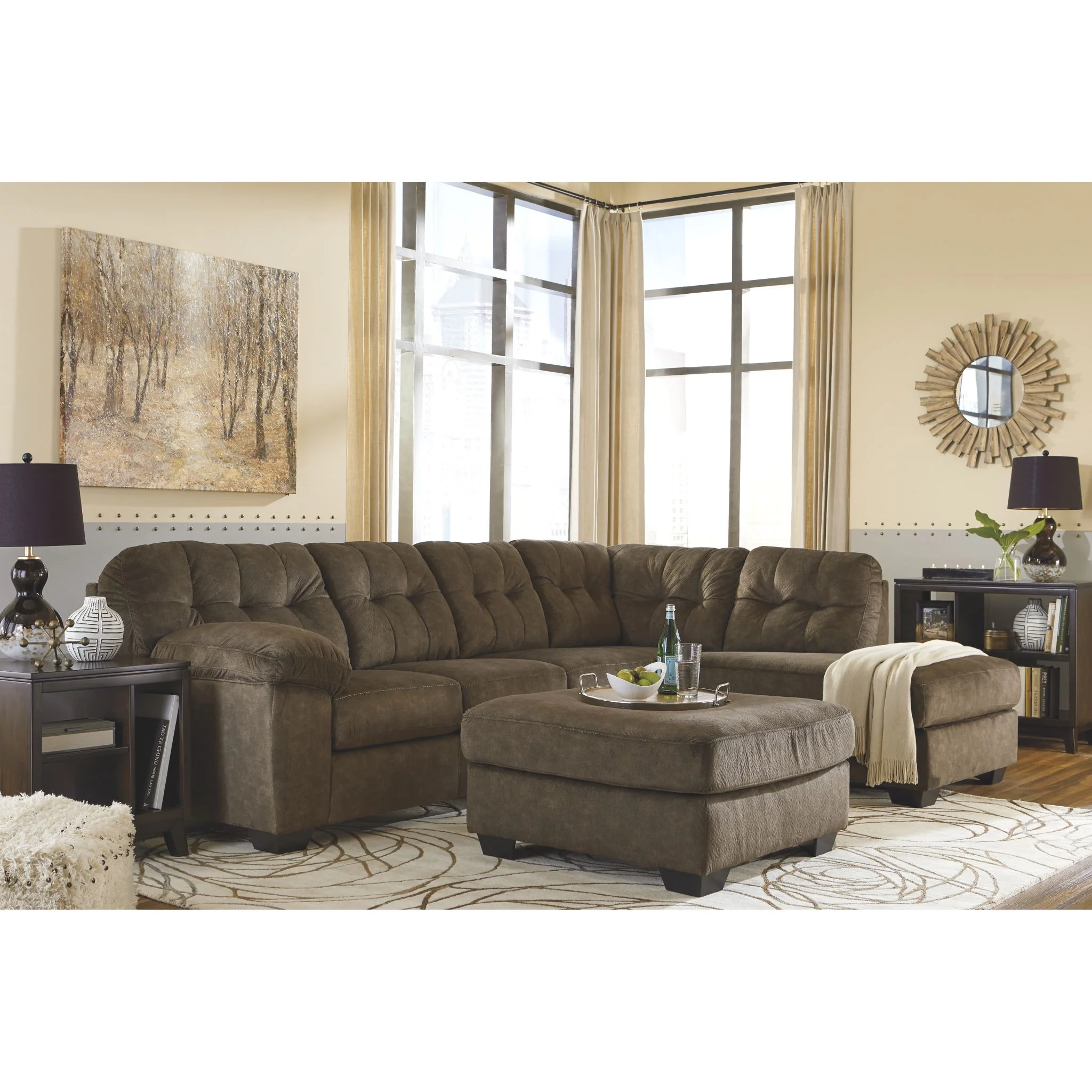Accrington Oversized Accent Ottoman - Earth - Image 3