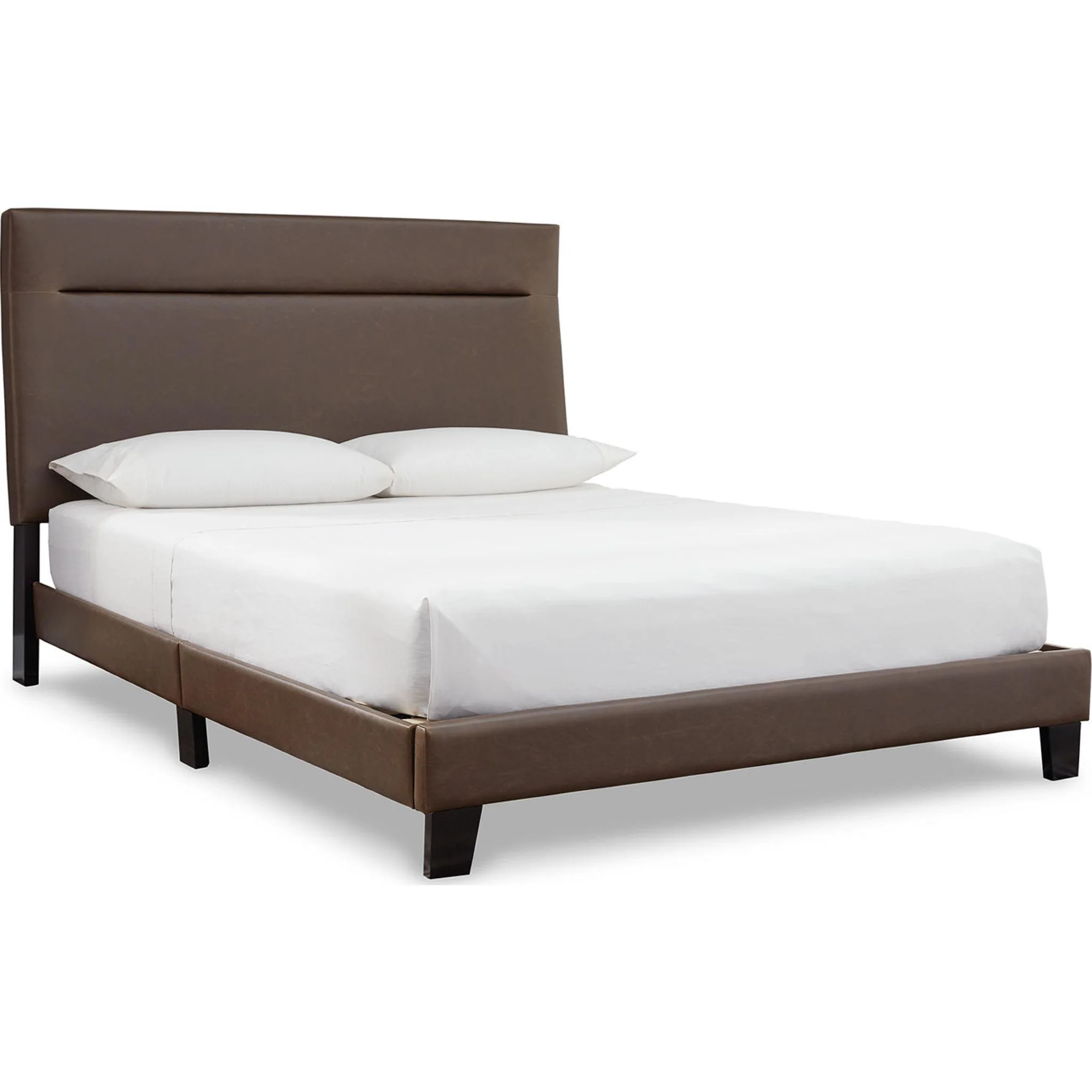 Adelloni Upholstered Platform Bed - Brown