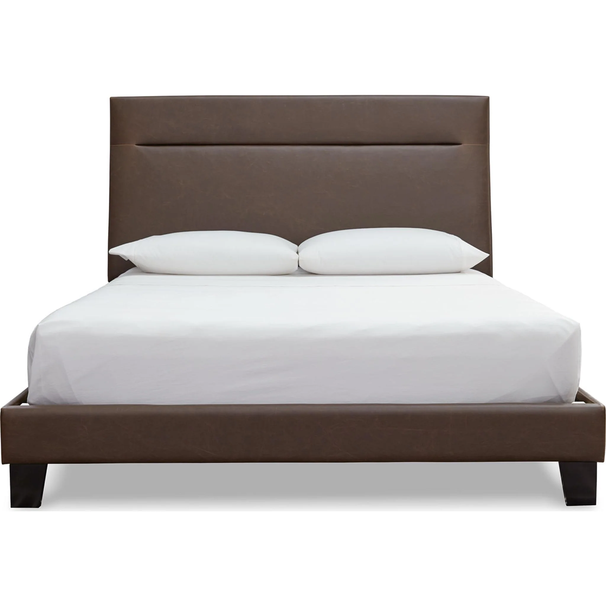 Adelloni Upholstered Platform Bed - Brown - Image 9