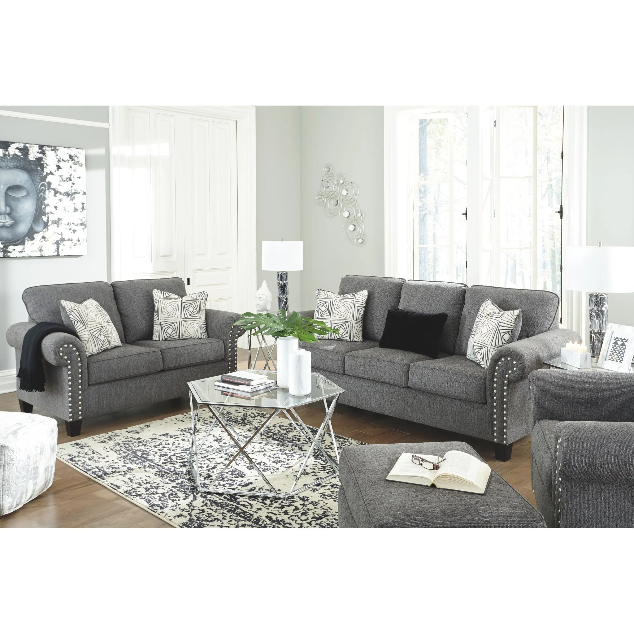 Agleno Sofa - Charcoal - Image 7