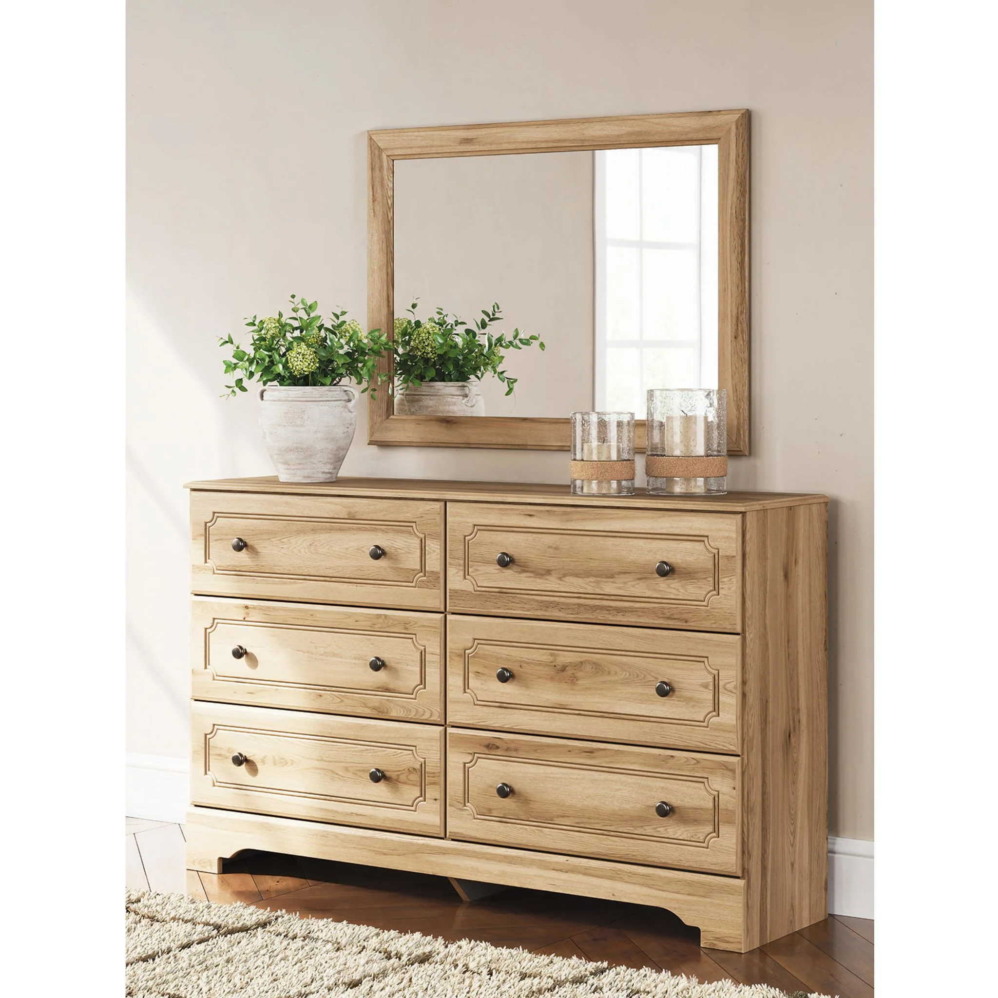Aleaport 6 Piece King Panel Bedroom - Warm Brown - Image 10