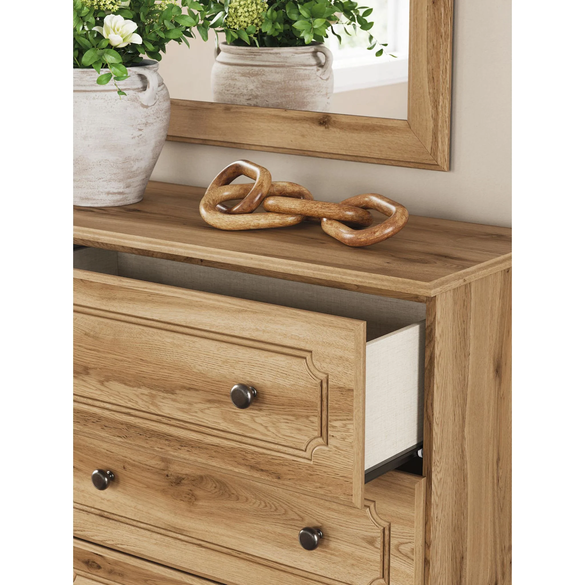 Aleaport 6 Piece Queen Panel Bedroom - Warm Brown - Image 6