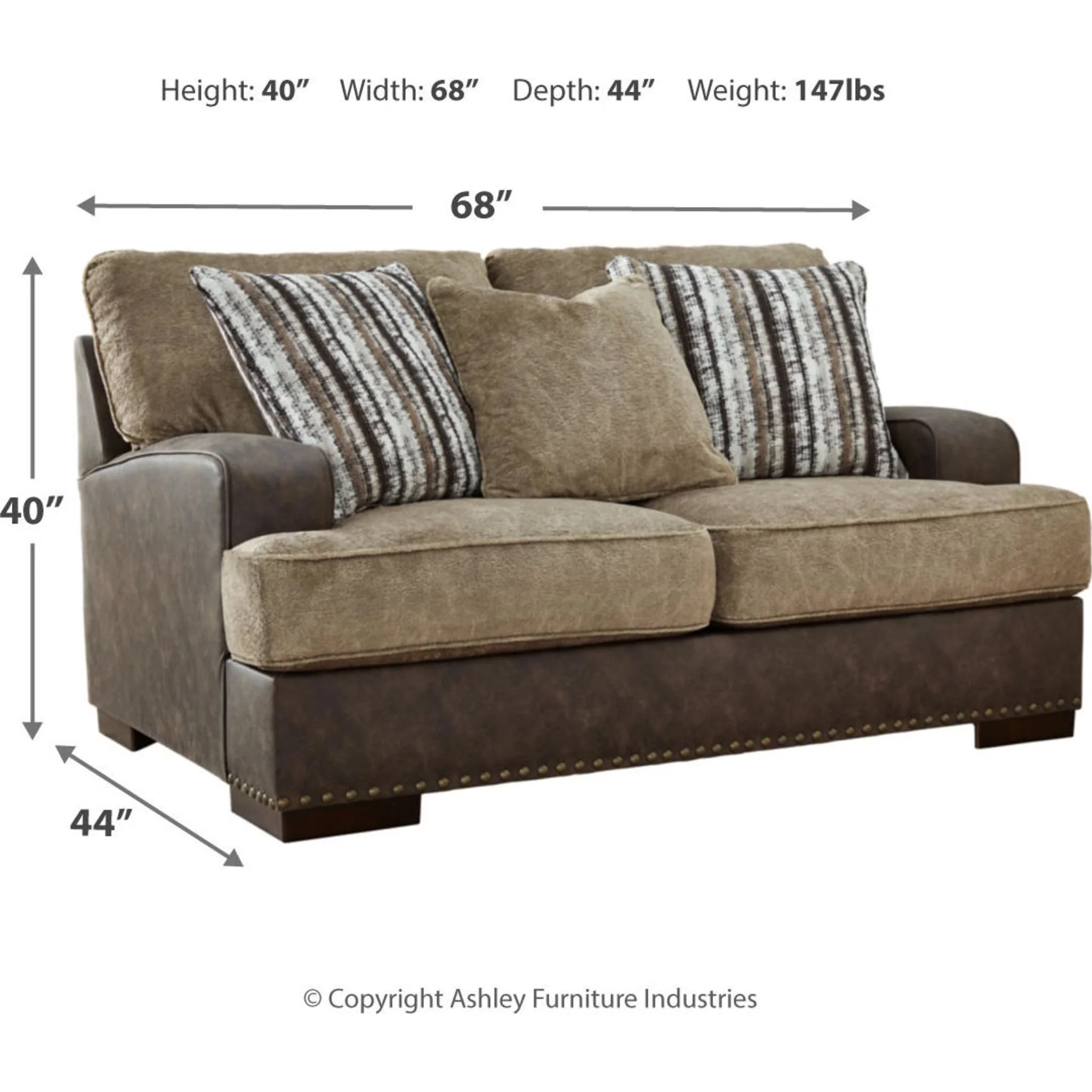 Alesbury Loveseat - Chocolate - Image 10