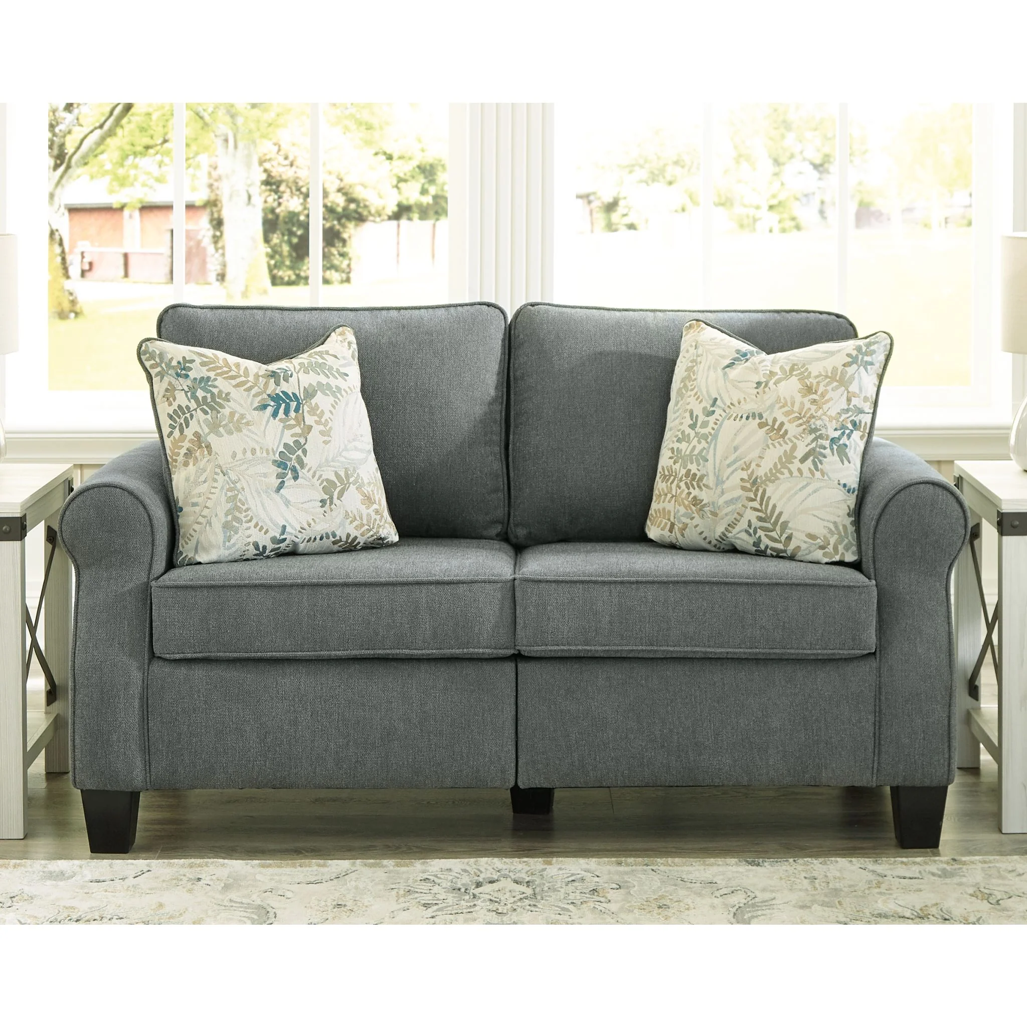Alessio Loveseat - Charcoal - Image 2