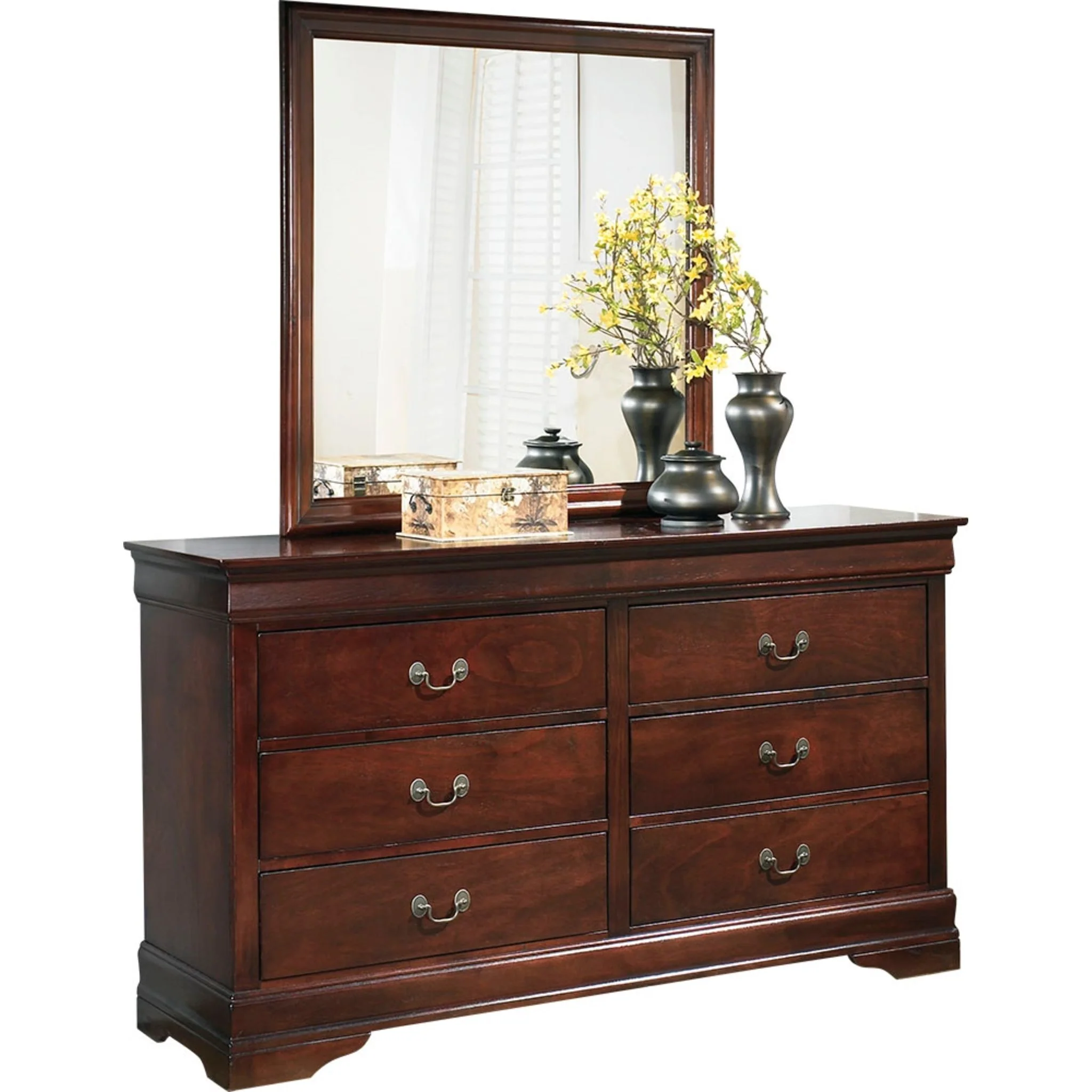 Alisdair 5 Piece King Sleigh Bedroom - Dark Brown - Image 3