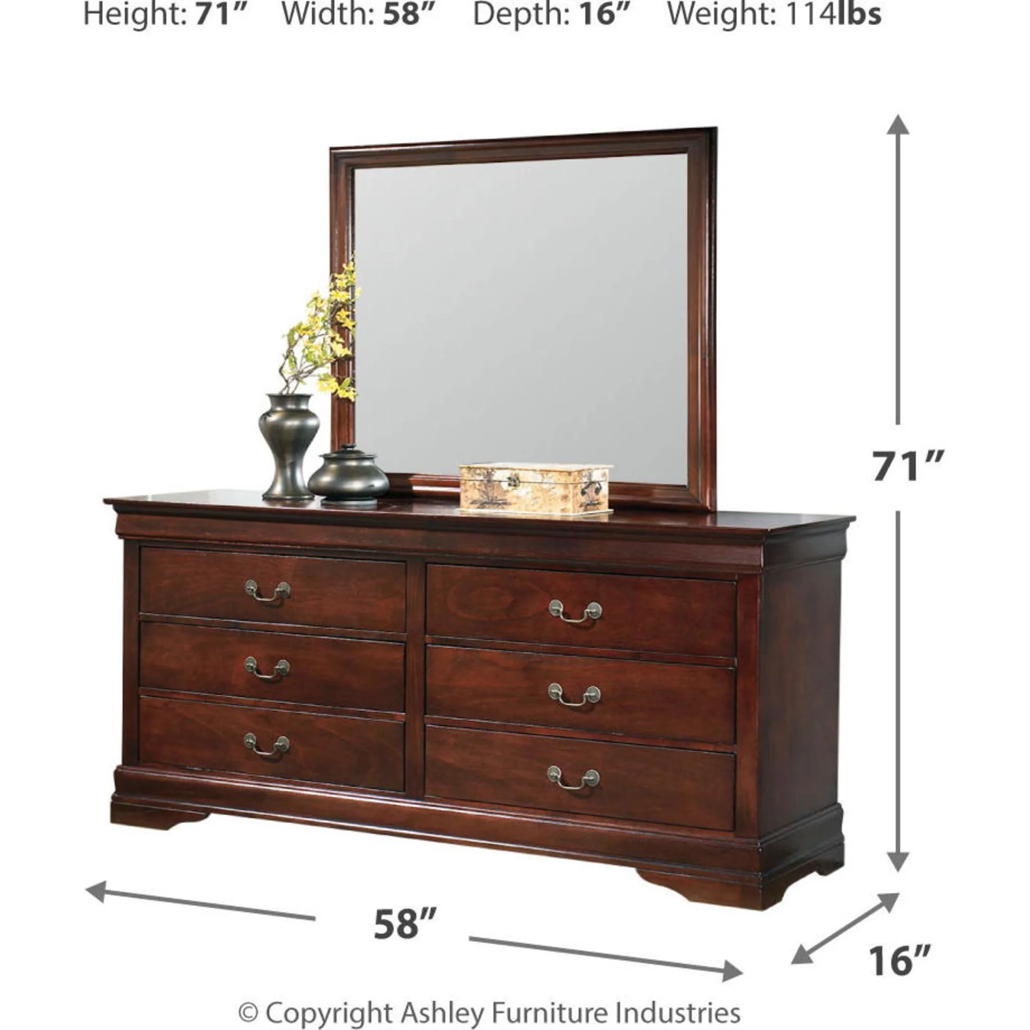 Alisdair 5 Piece Queen Sleigh Bedroom - Dark Brown - Image 17