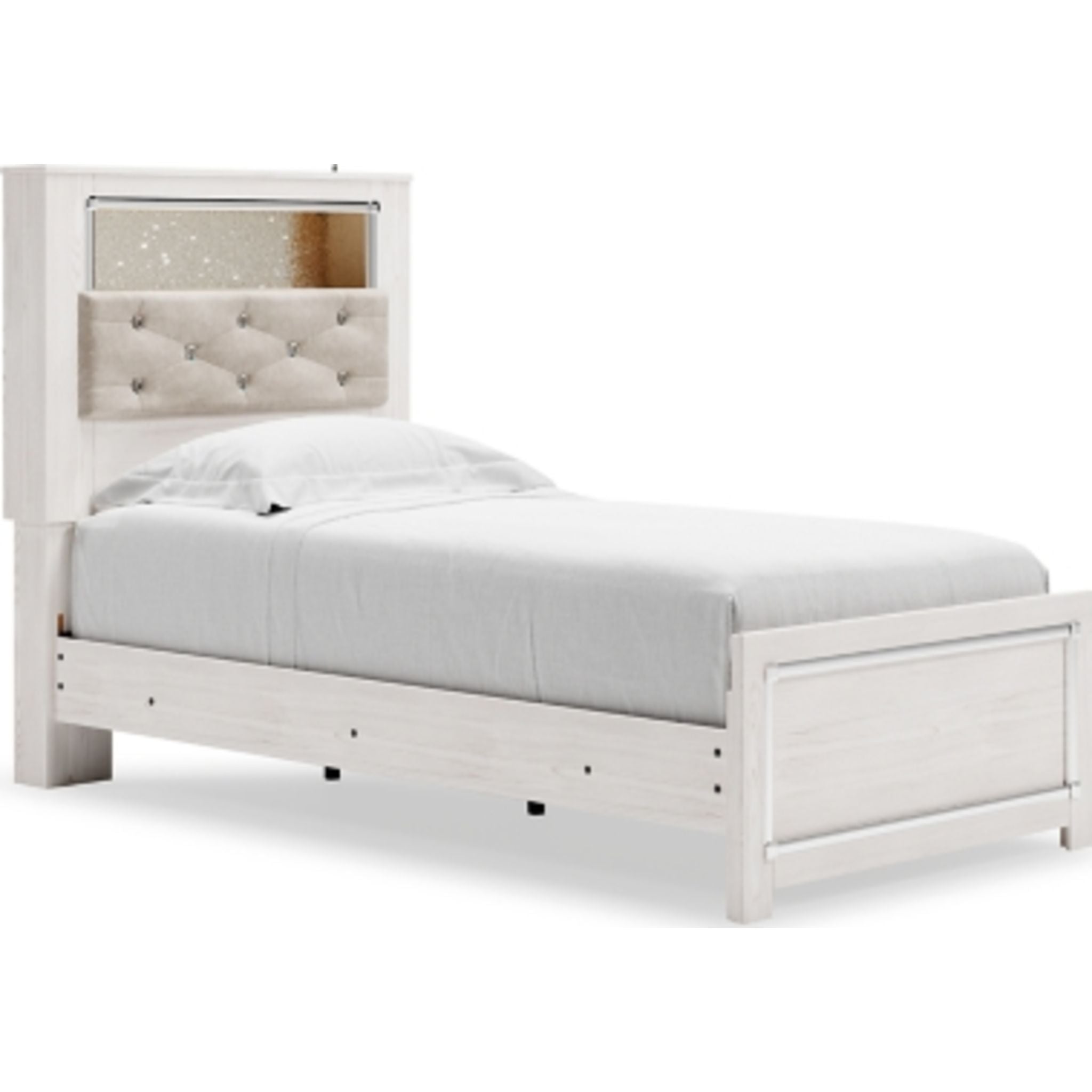 Altyra Twin Bookcase Bed - White