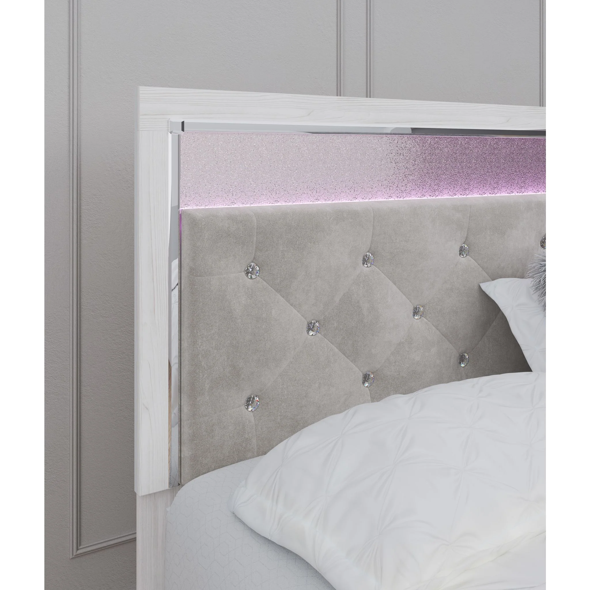 Altyra Twin Panel Headboard - White - Image 6