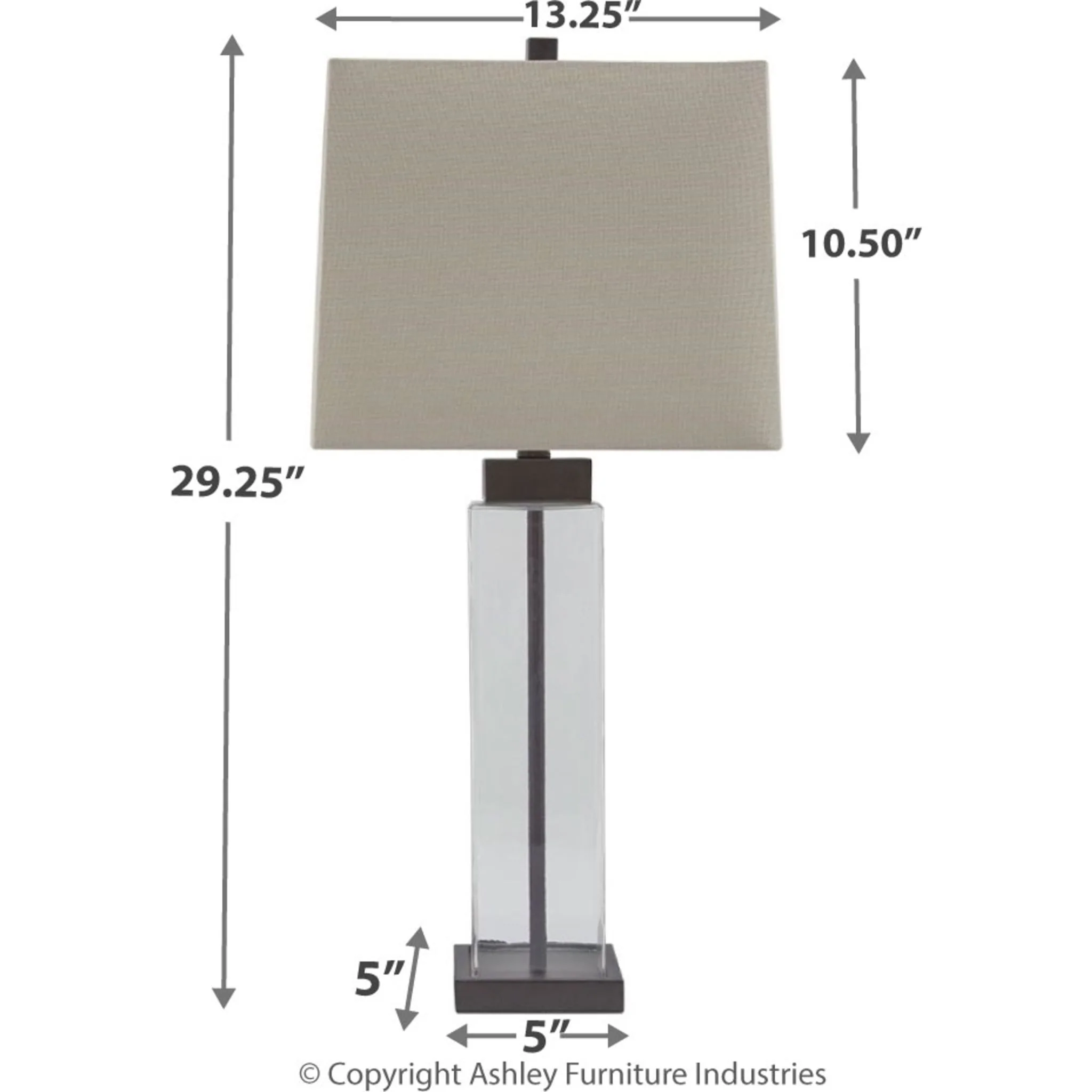 Alvaro Table Lamp Pair - Clear/Bronze Finish 29.25" - Image 5