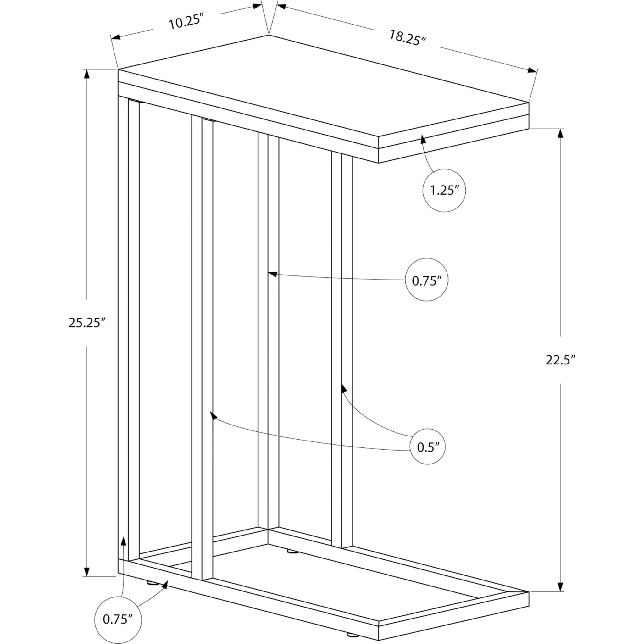 Aly Accent Table - Dark Taupe - Image 9