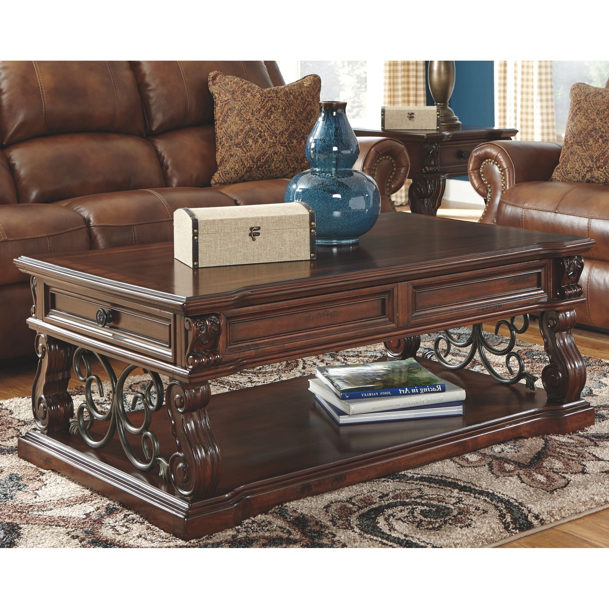 Alymere Coffee Table - Rustic Brown - Image 2