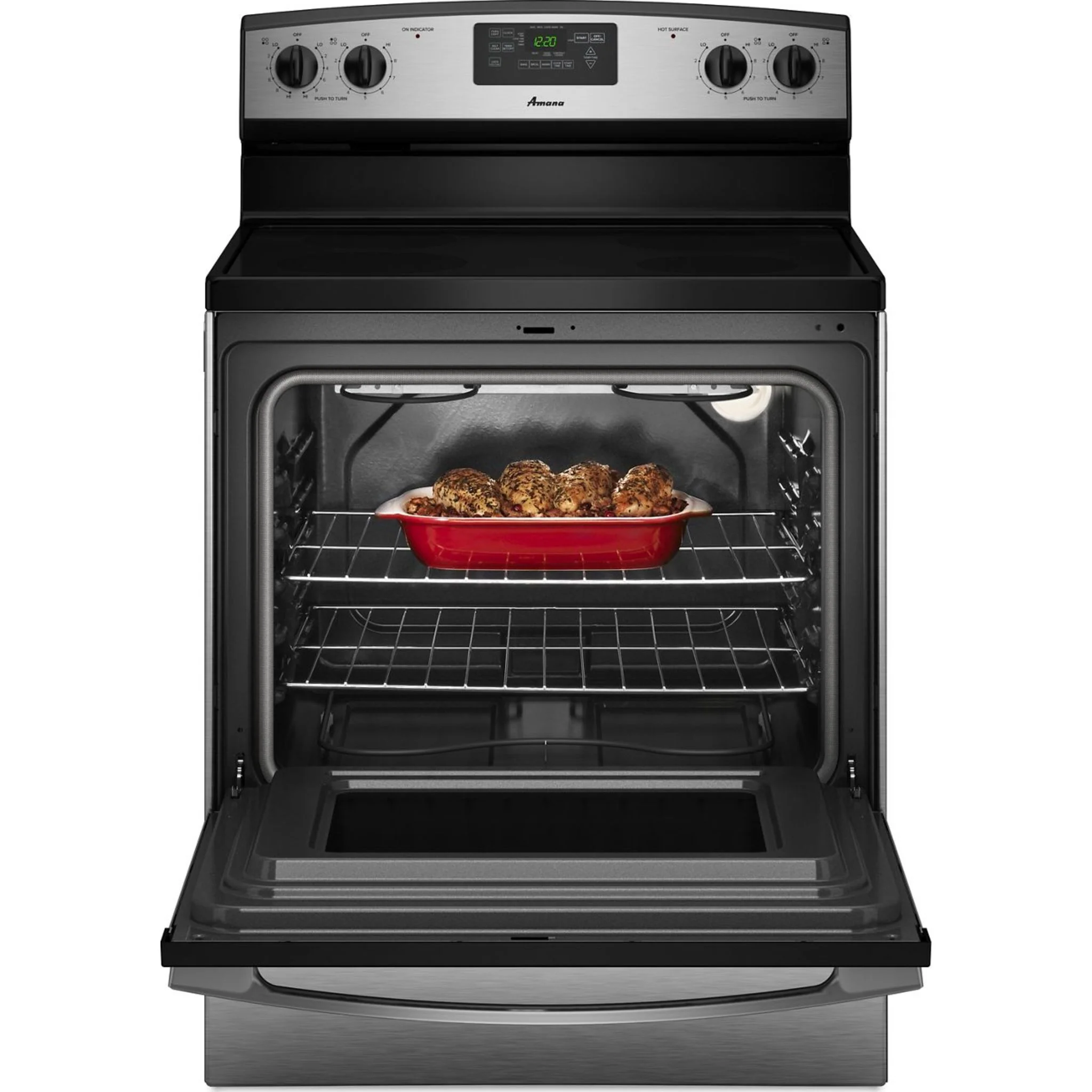 Amana 30-inch Electric Range with Extra-Large Oven Window -White (YAER6303MFW) - Image 12