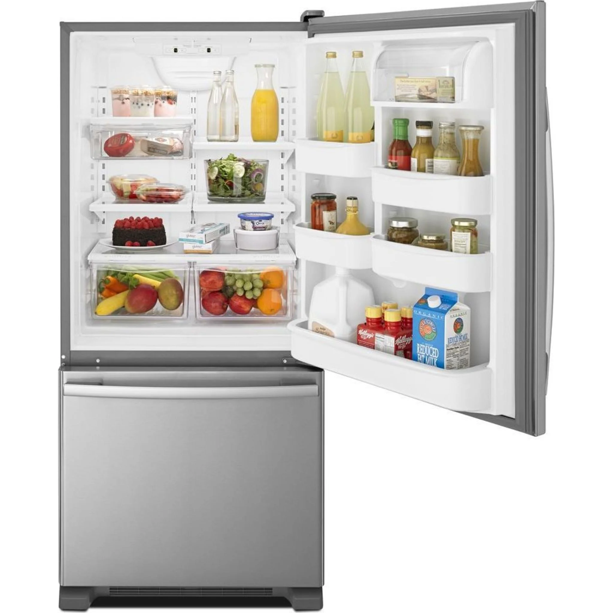 Amana 29-inch Wide Bottom-Freezer Refrigerator with EasyFreezerPull-Out Drawer -- 18 cu. ft. Capacity -Stainless Steel (ABB1924BRM) - Image 4