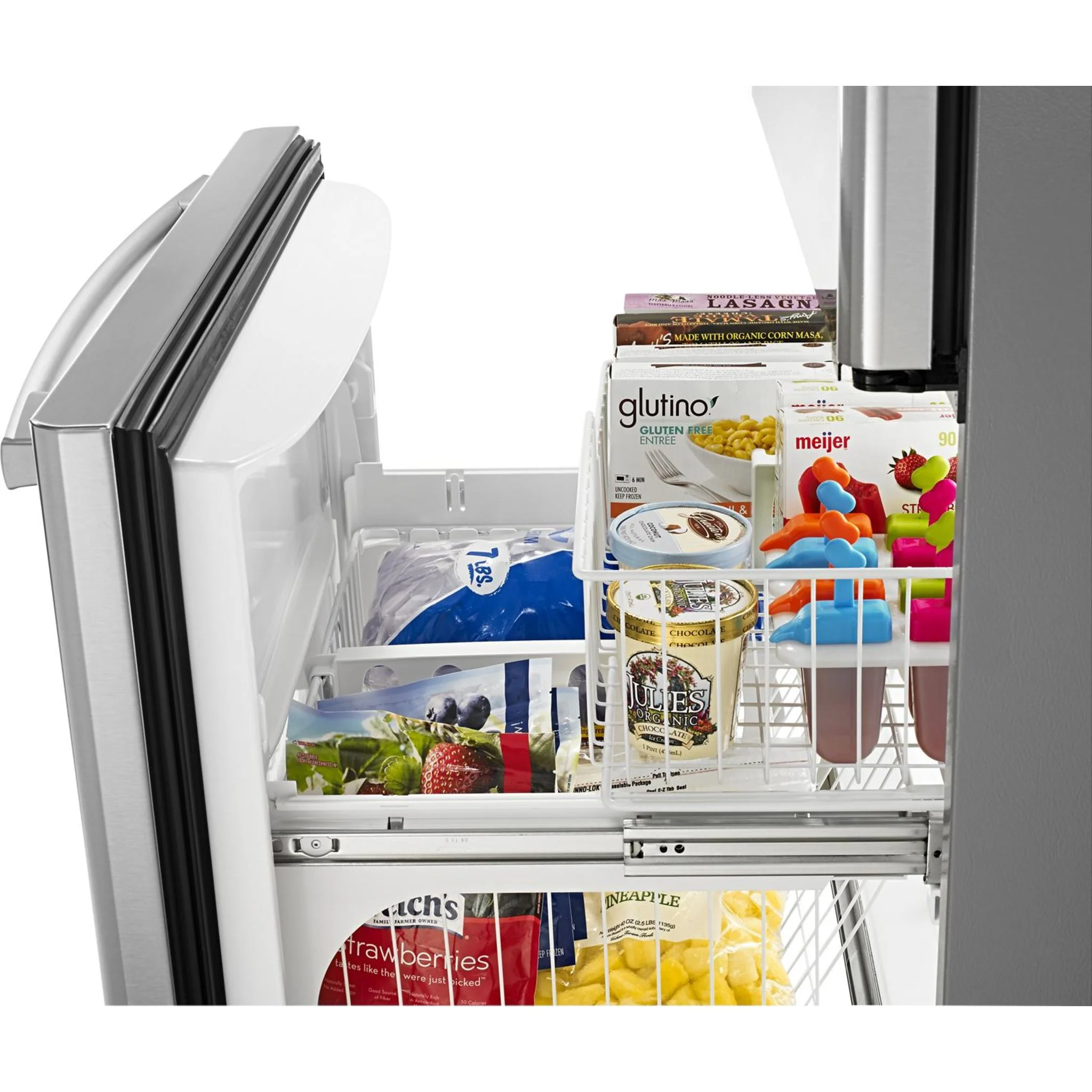 Amana 22 cu. ft. Bottom-Freezer Refrigerator with Large Capacity -White-on-White (ABB2224BRW) - Image 19