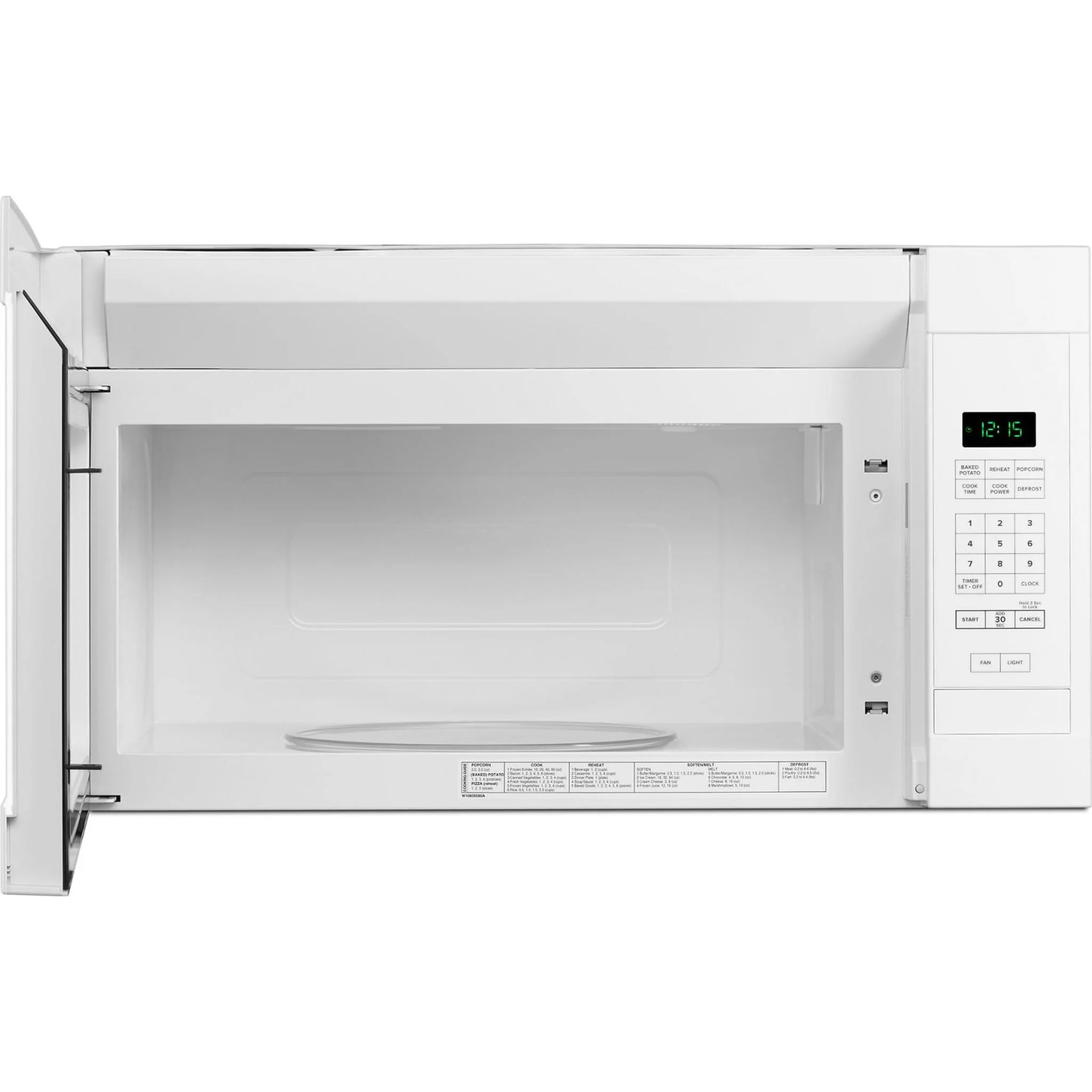Amana 1.6 cu. ft. Over-the-Range Microwave with Add 0:30 Seconds -White (YAMV2307PFW) - Image 10