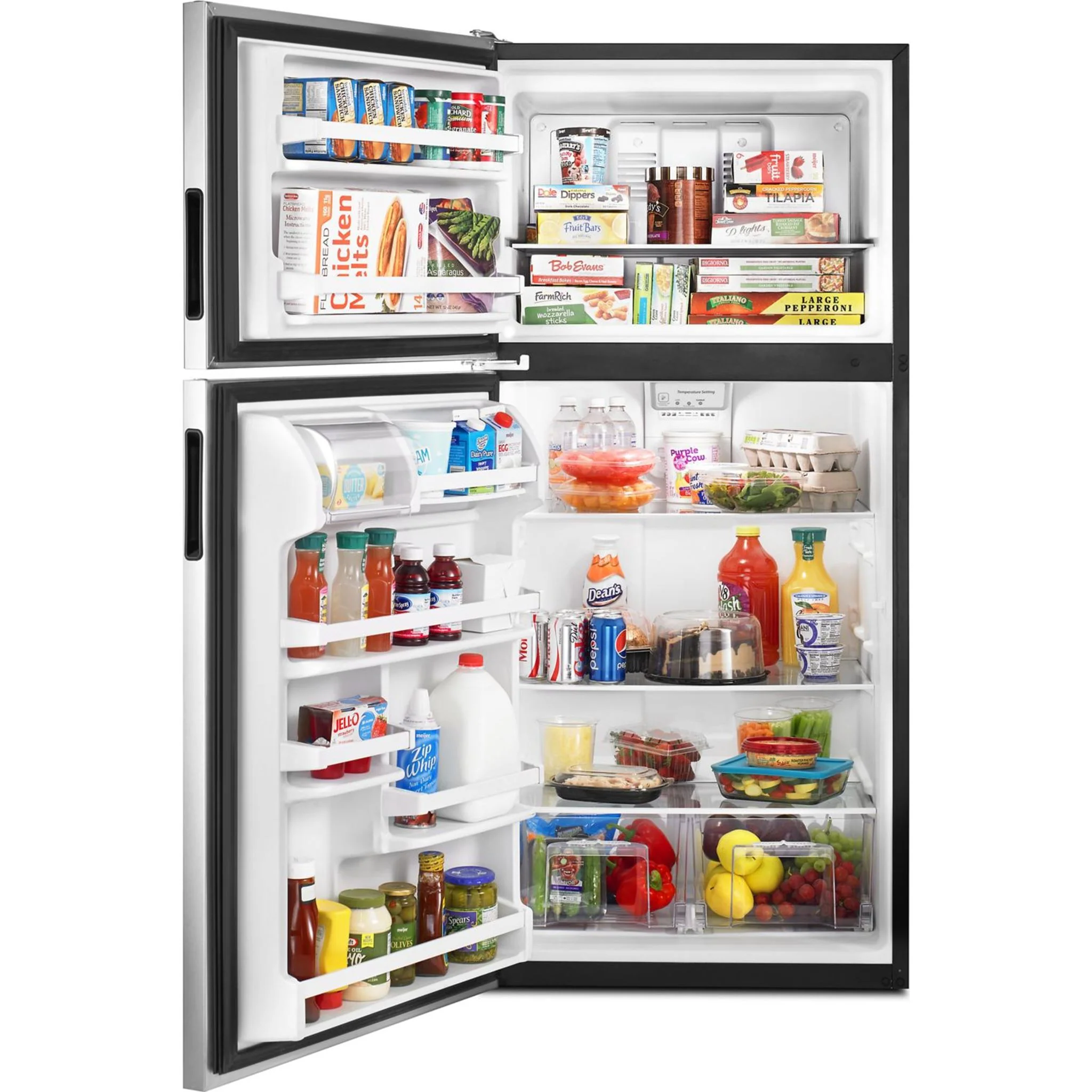 Amana 30-inch Wide Top-Freezer Refrigerator with Glass Shelves - 18 cu. ft. -Stainless Steel (ART318FFDS) - Image 26