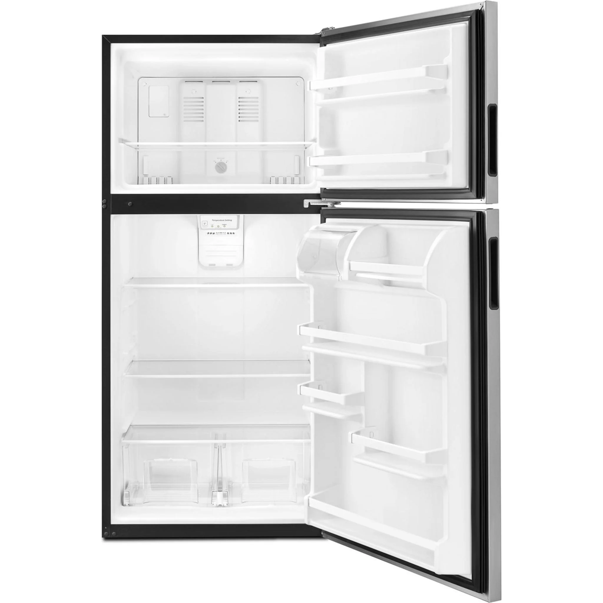 Amana 30-inch Wide Top-Freezer Refrigerator with Glass Shelves - 18 cu. ft. -Stainless Steel (ART318FFDS) - Image 34