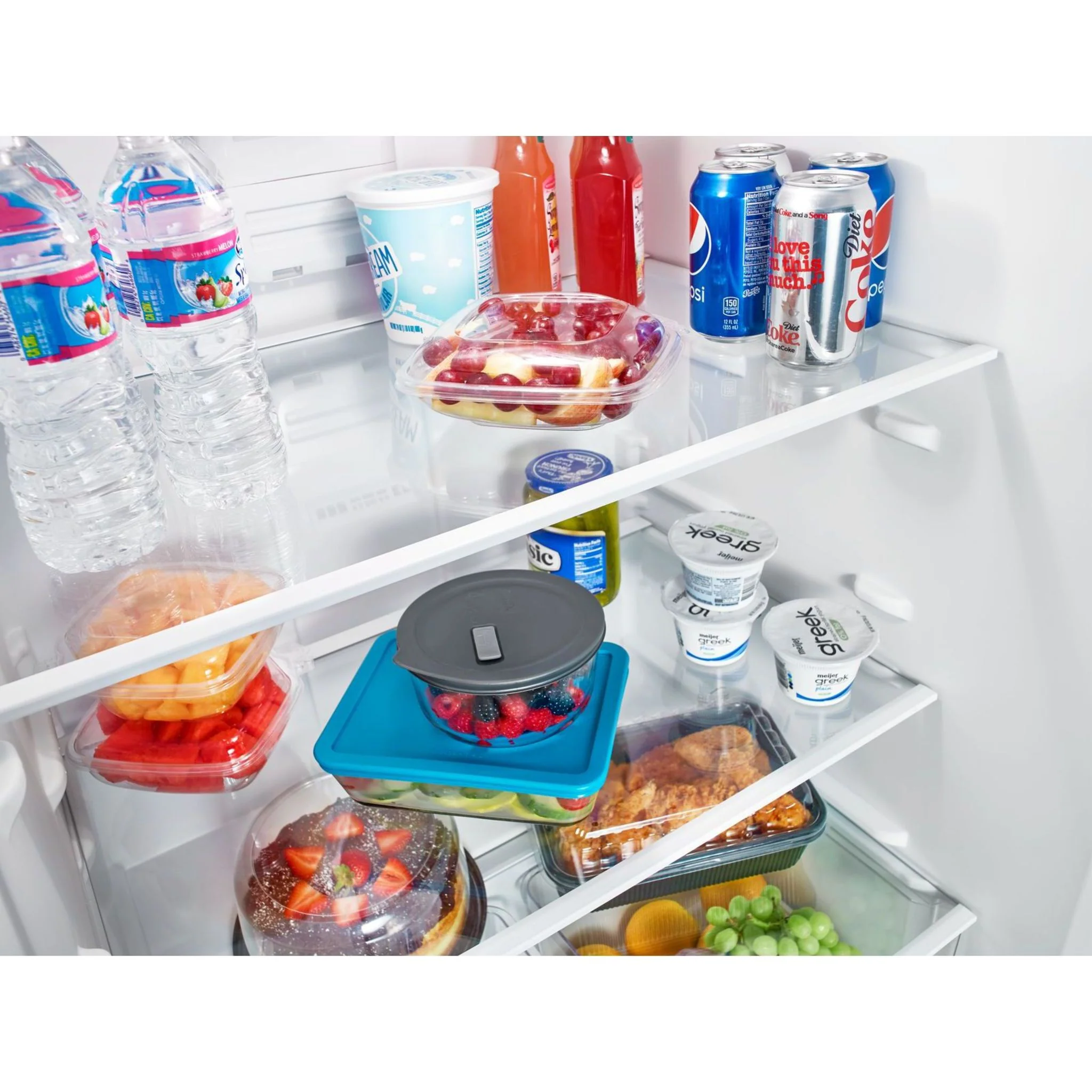 Amana 30-inch Wide Top-Freezer Refrigerator with Glass Shelves - 18 cu. ft. -Stainless Steel (ART318FFDS) - Image 8