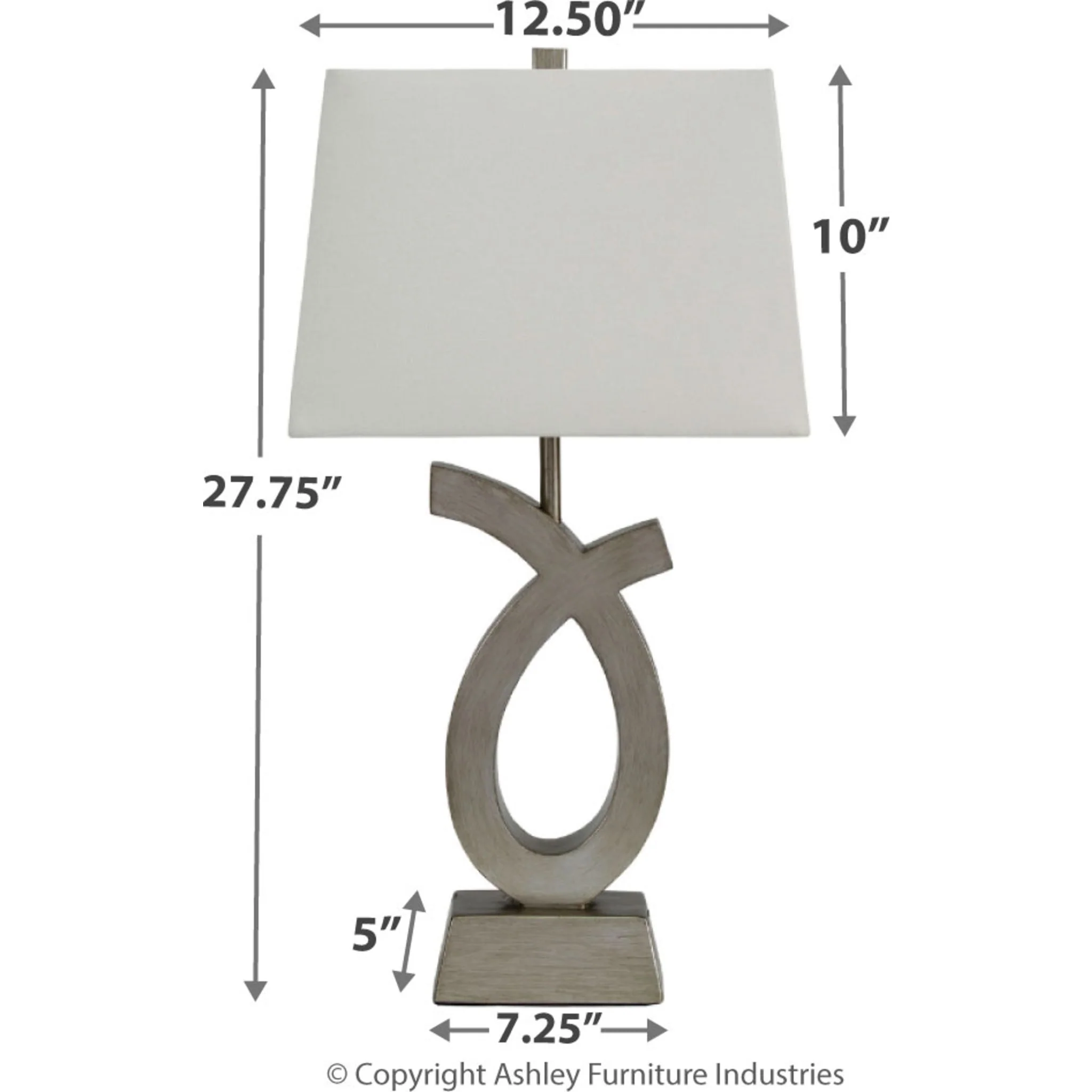 Amayeta Table Lamp Pair - Silver Finish 27.75" - Image 4