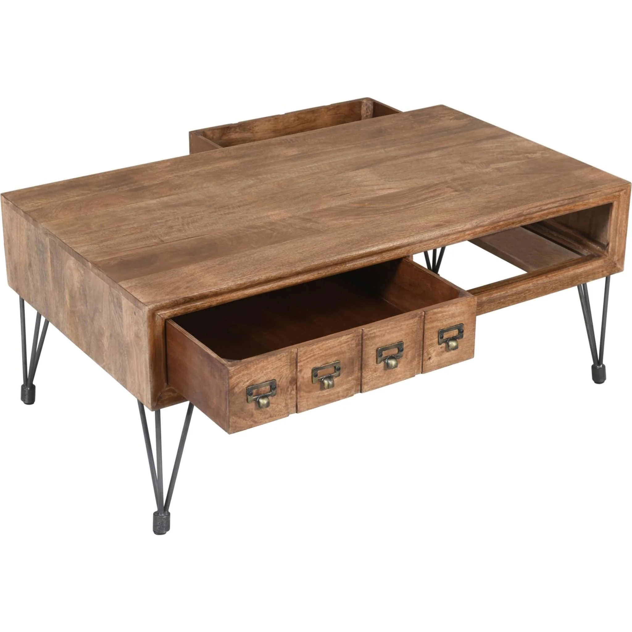 American Vintage Coffee Table - Medium Brown - Image 5