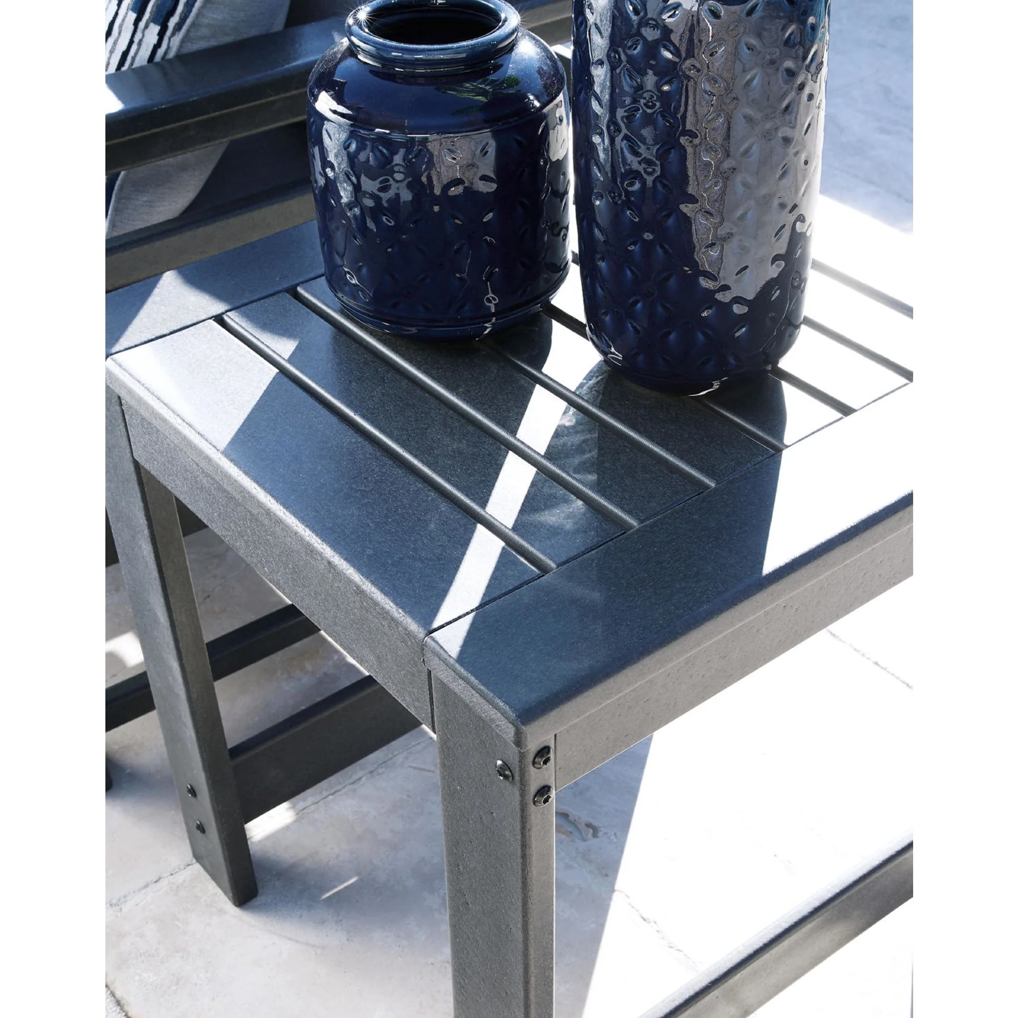 Amora Outdoor End Table - Charcoal Gray - Image 8