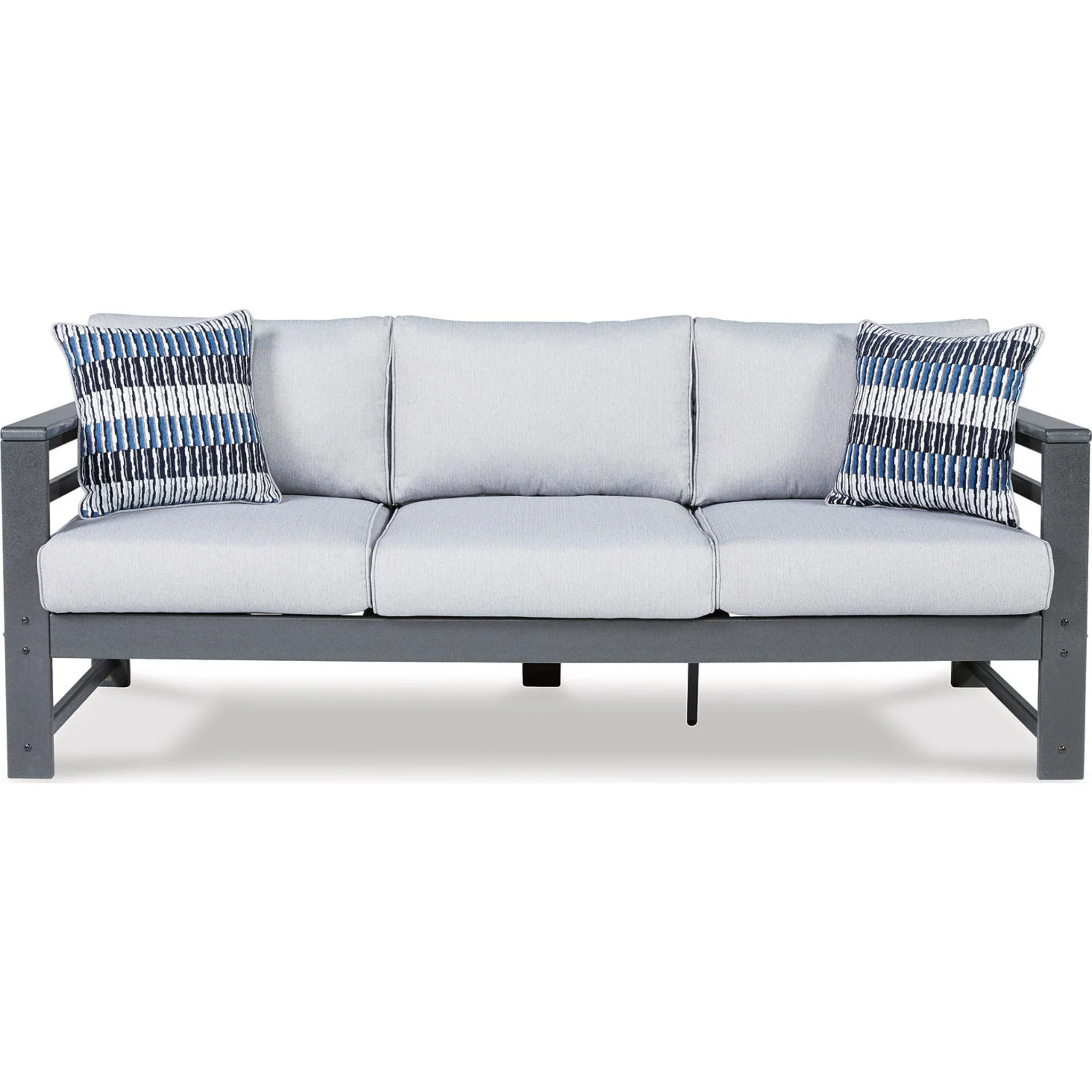 Amora Outdoor Sofa with Cushion - Charcoal Gray