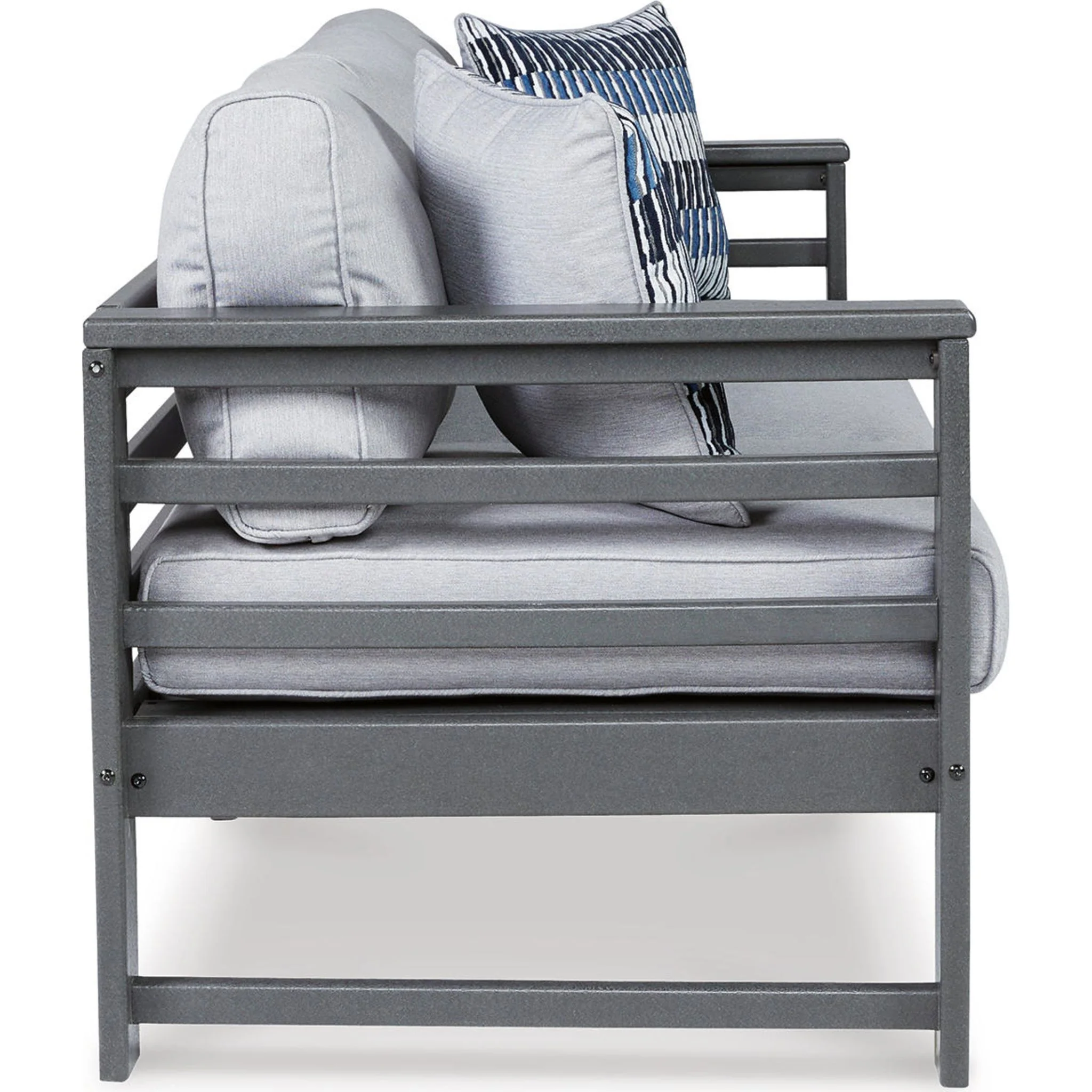 Amora Outdoor Sofa with Cushion - Charcoal Gray - Image 10