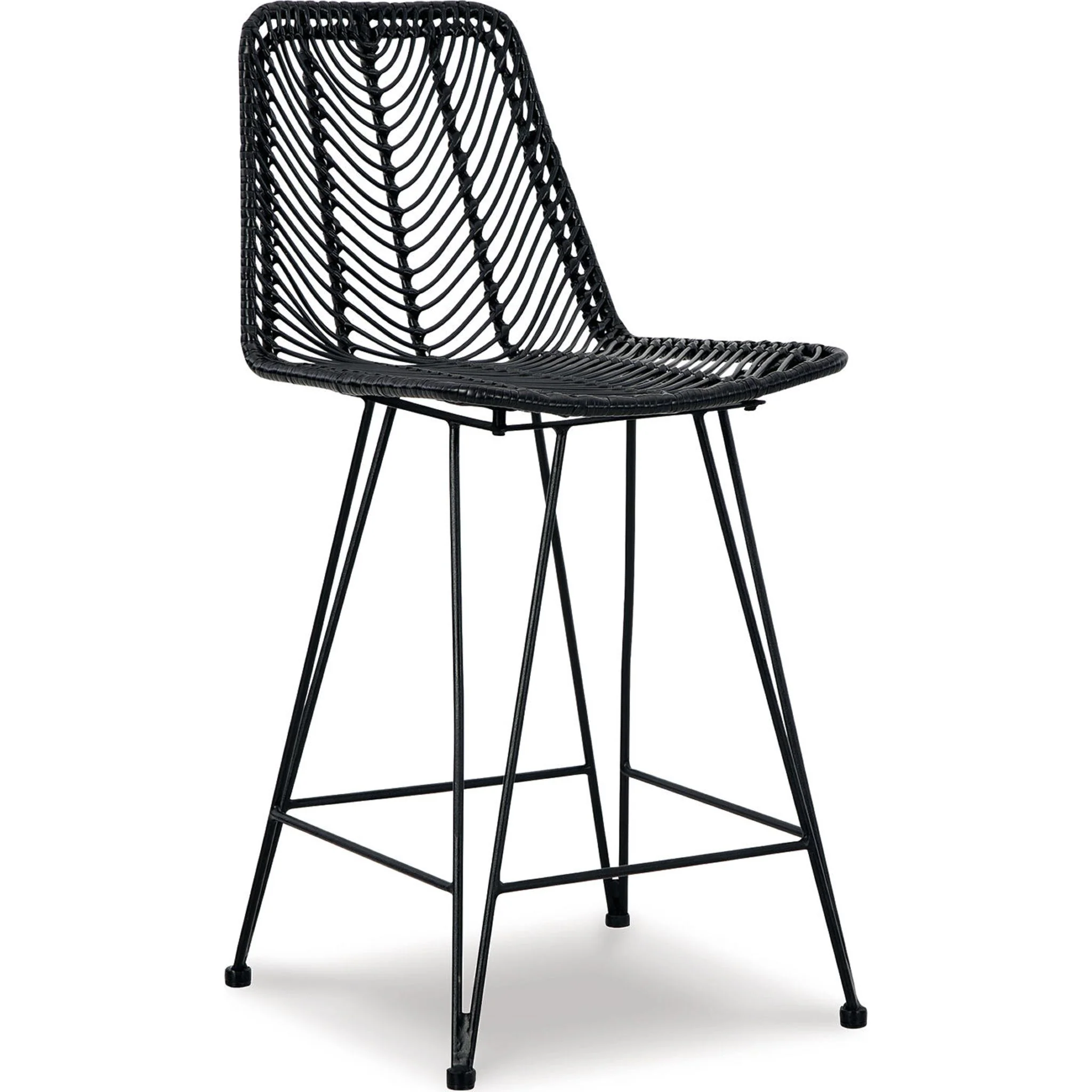 Angentree Counter Height Stool - Black - (D434-124)