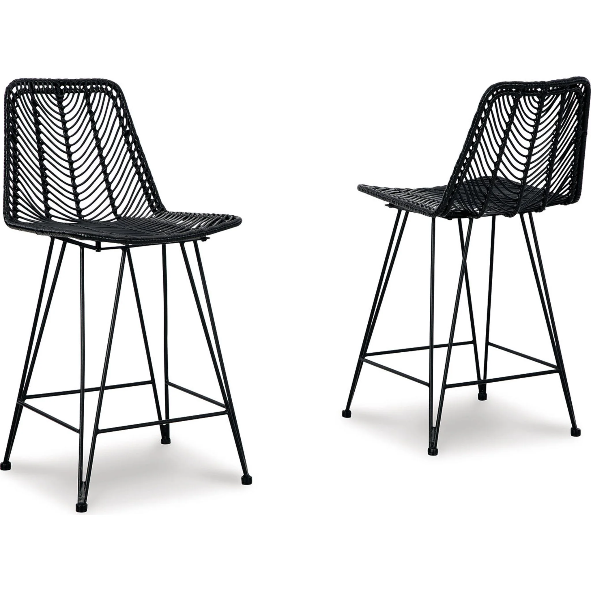 Angentree Counter Height Stool - Black - (D434-124) - Image 2