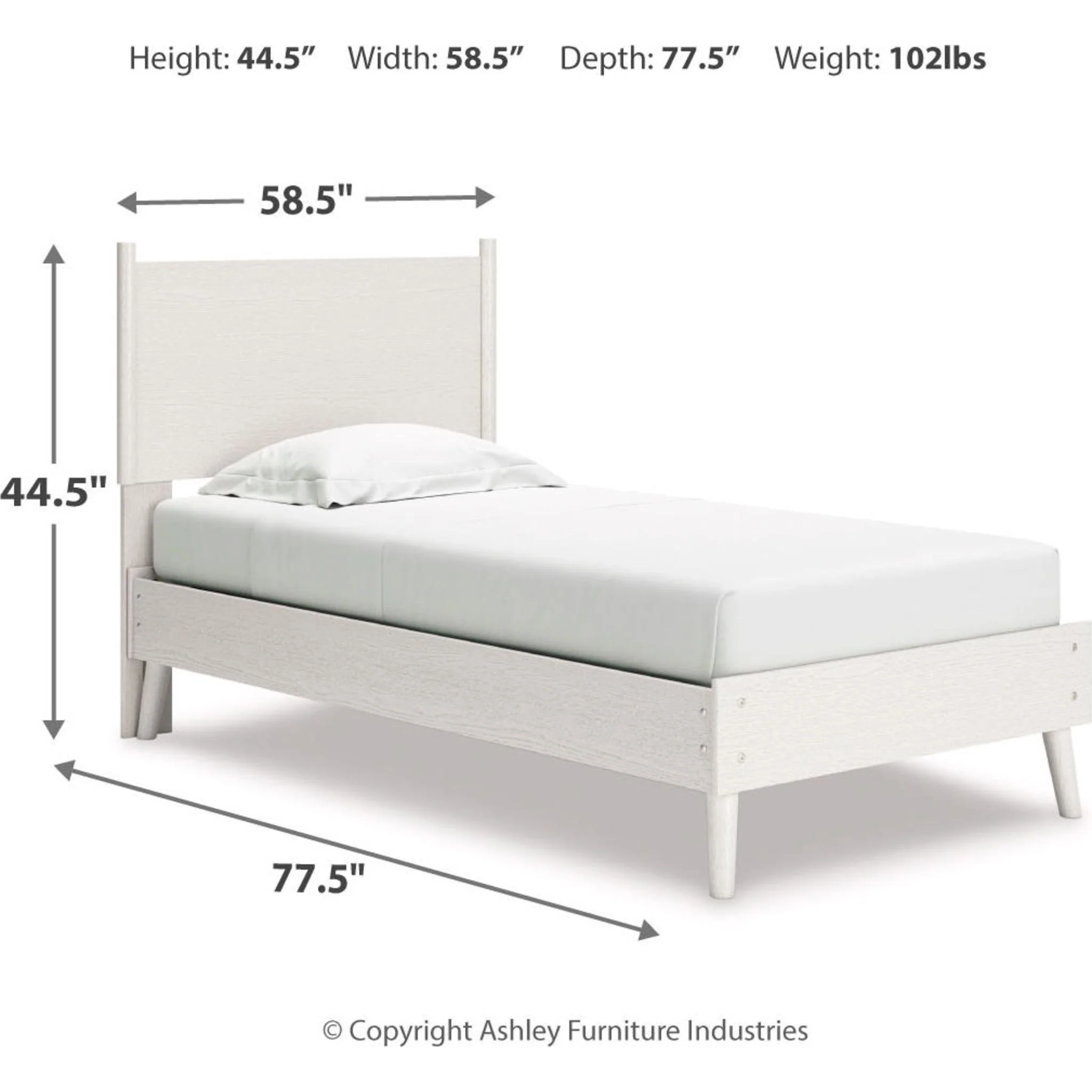 Aprilyn Twin Panel Bed - White - Image 5