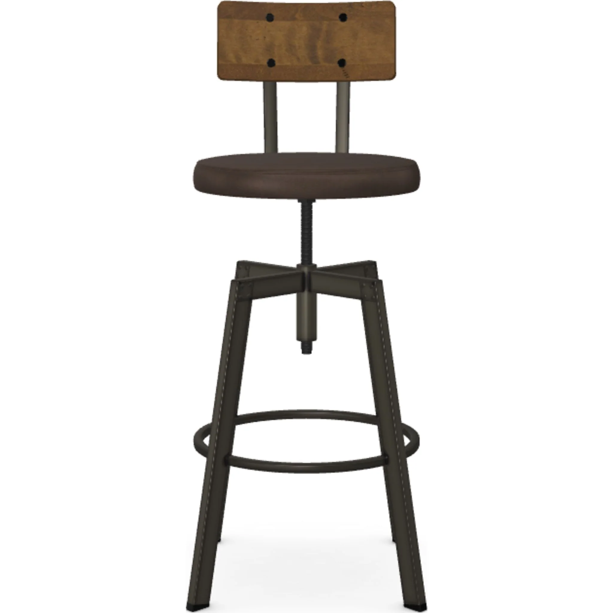 Architect Adjustable Height Stool - Bark/Toasty/Harley - (40263-D8-87-51) - Image 2