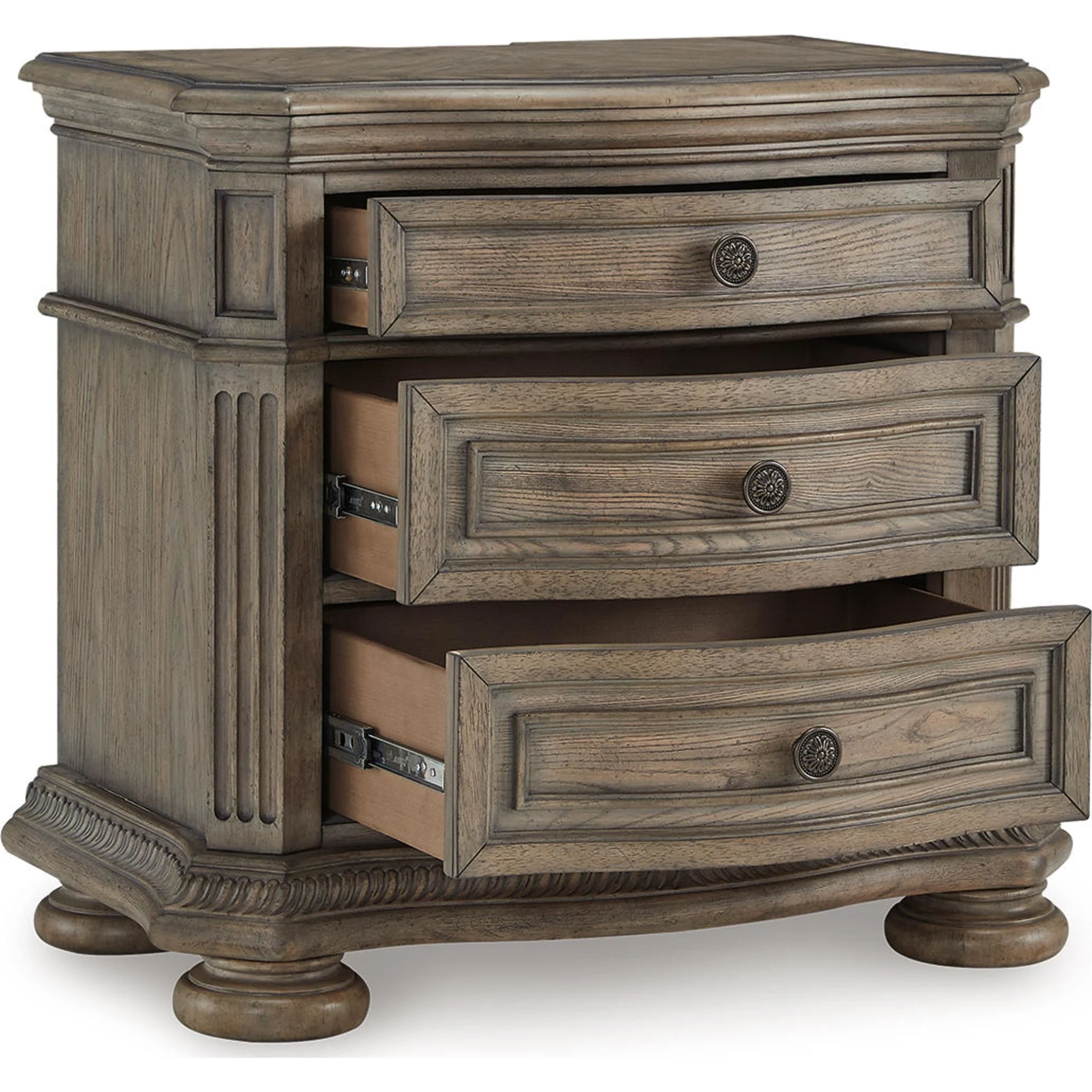 Ardenfield 6 Piece King Sleigh Bedroom - Light Brown - Image 10