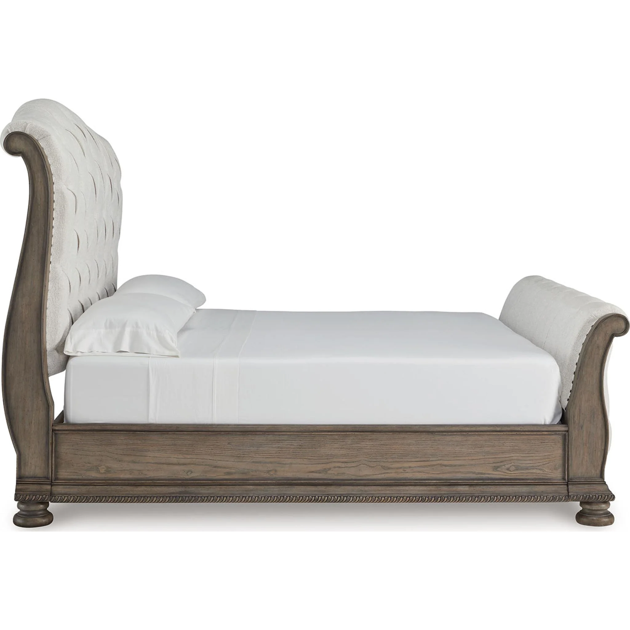 Ardenfield 6 Piece King Sleigh Bedroom - Light Brown - Image 7